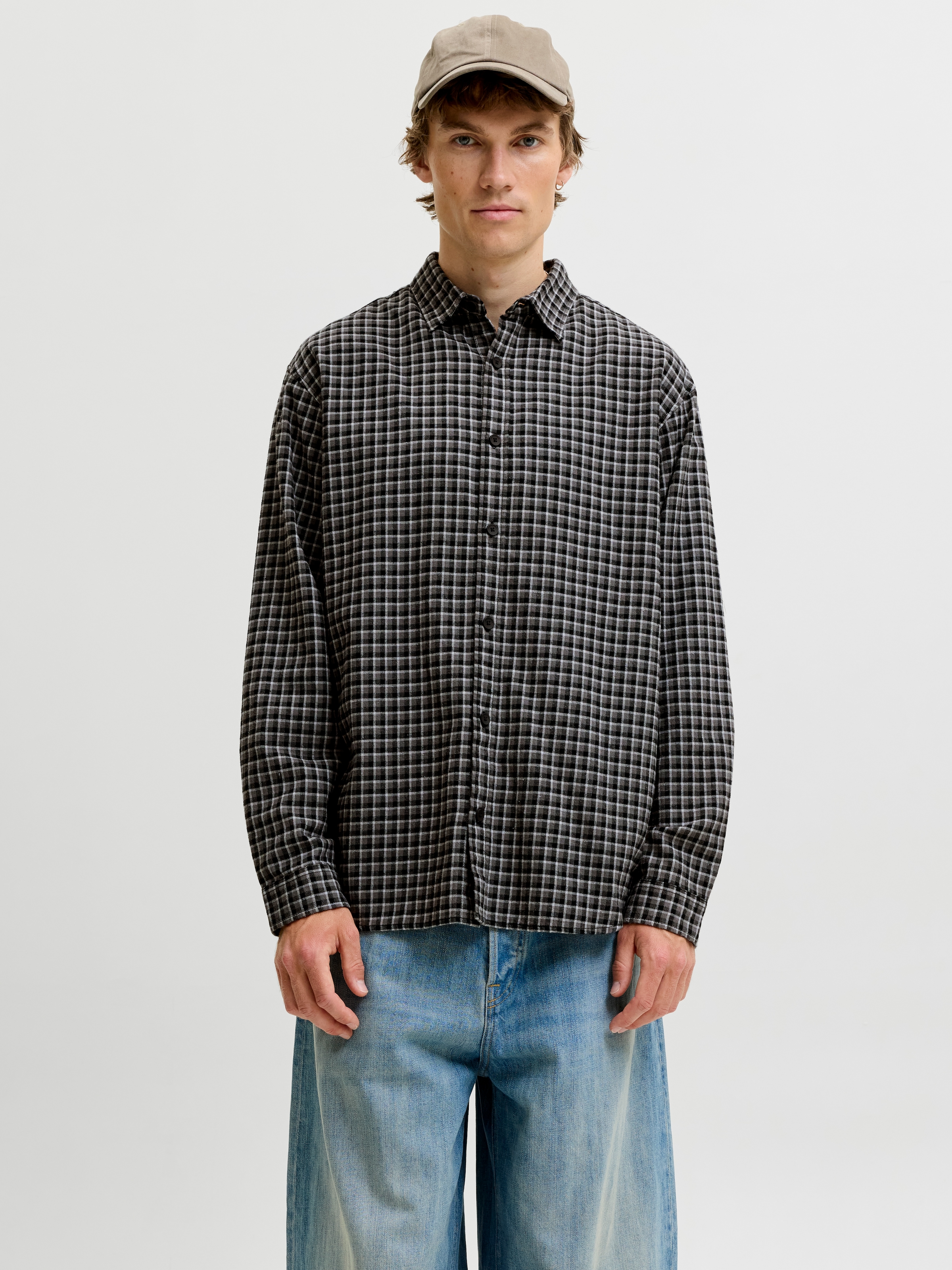 Jack & Jones Langarmhemd »JJCARTER CHECK SHIRT LS SN« Baumwolle, relaxed fit