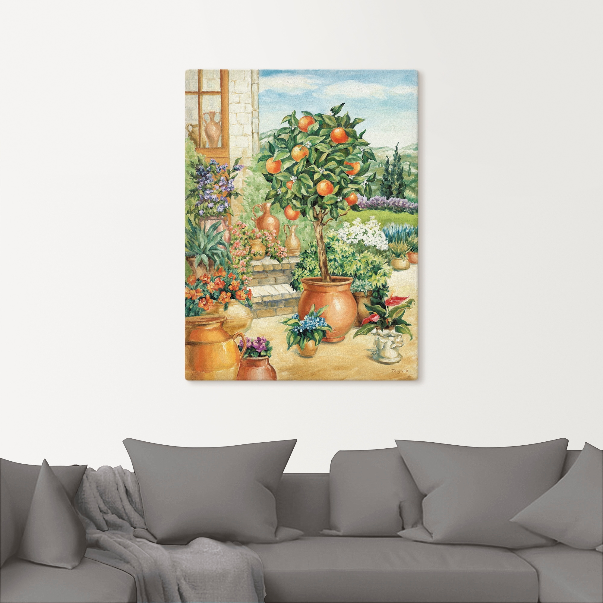 Artland Wandbild »Orangenbaum im Garten«, Garten, (1 St.), als Alubild, Out günstig online kaufen