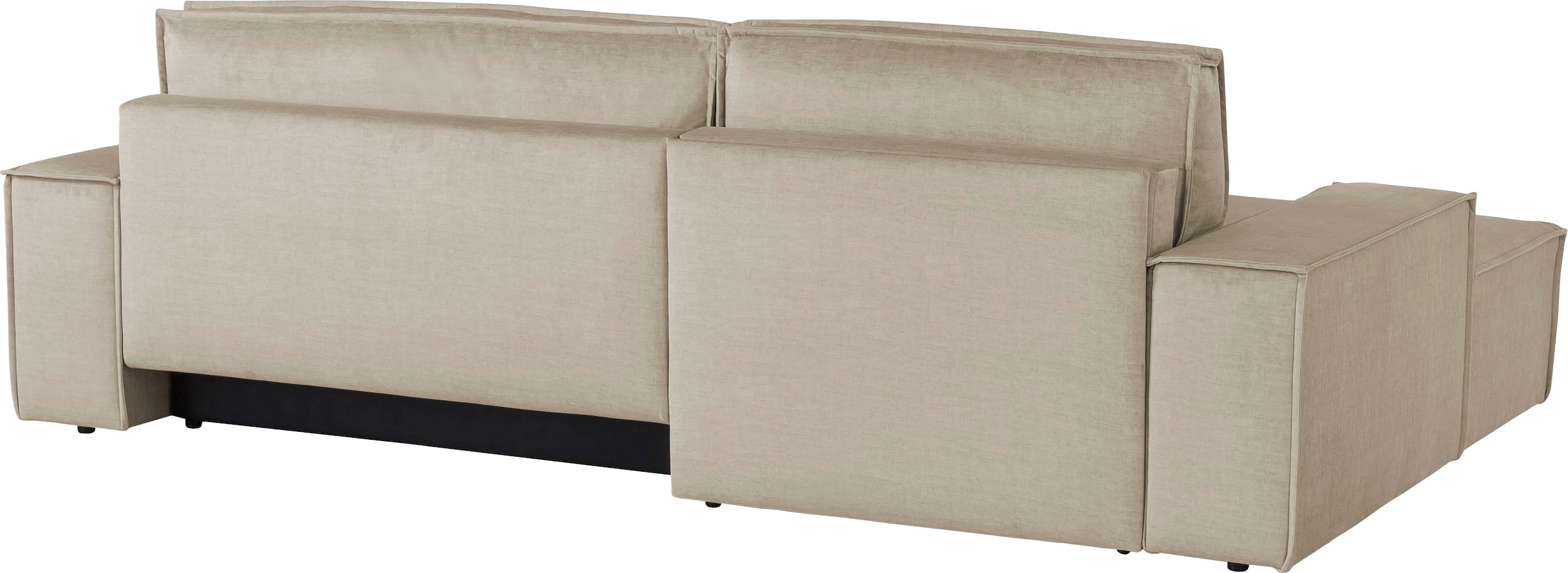 Home affaire Ecksofa SHERWOOD Schlafsofa 267 cm, L-Form, Schlaffunktion mit Bettkasten (210x136 cm), Cord, Vintage, Samtvelours