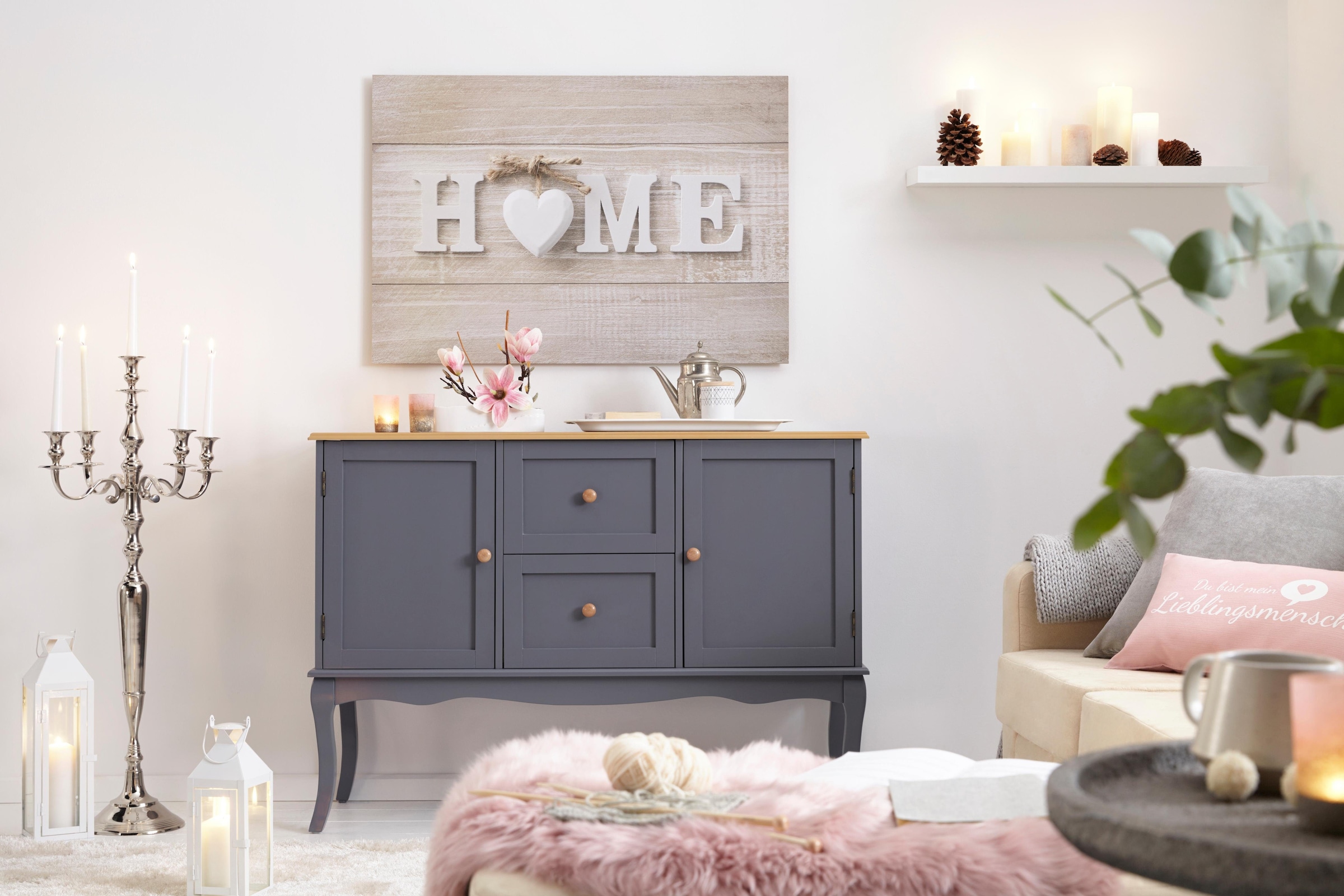 Bild von Bruno Banani Hochflor-Teppich »Dana Teppich, leichter Glanz«, rechteckig, uni, weich, Mikrofaser Teppiche, Wohnzimmer, Schlafzimmer, Esszimmer
