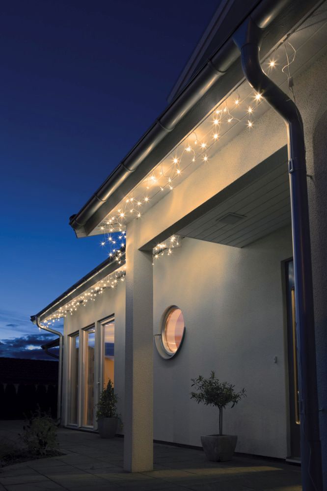 KONSTSMIDE LED-Lichterkette »Weihnachtsdeko aussen«, bogenform, 200 bernsteinfarbene Dioden