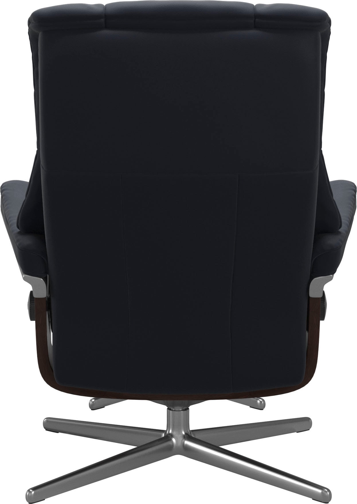 Stressless® Relaxsessel »Mayfair«, (Set, Relaxsessel mit Hocker), mit Hocker, mit Cross Base, Größe S, M & L, Holzakzent Braun