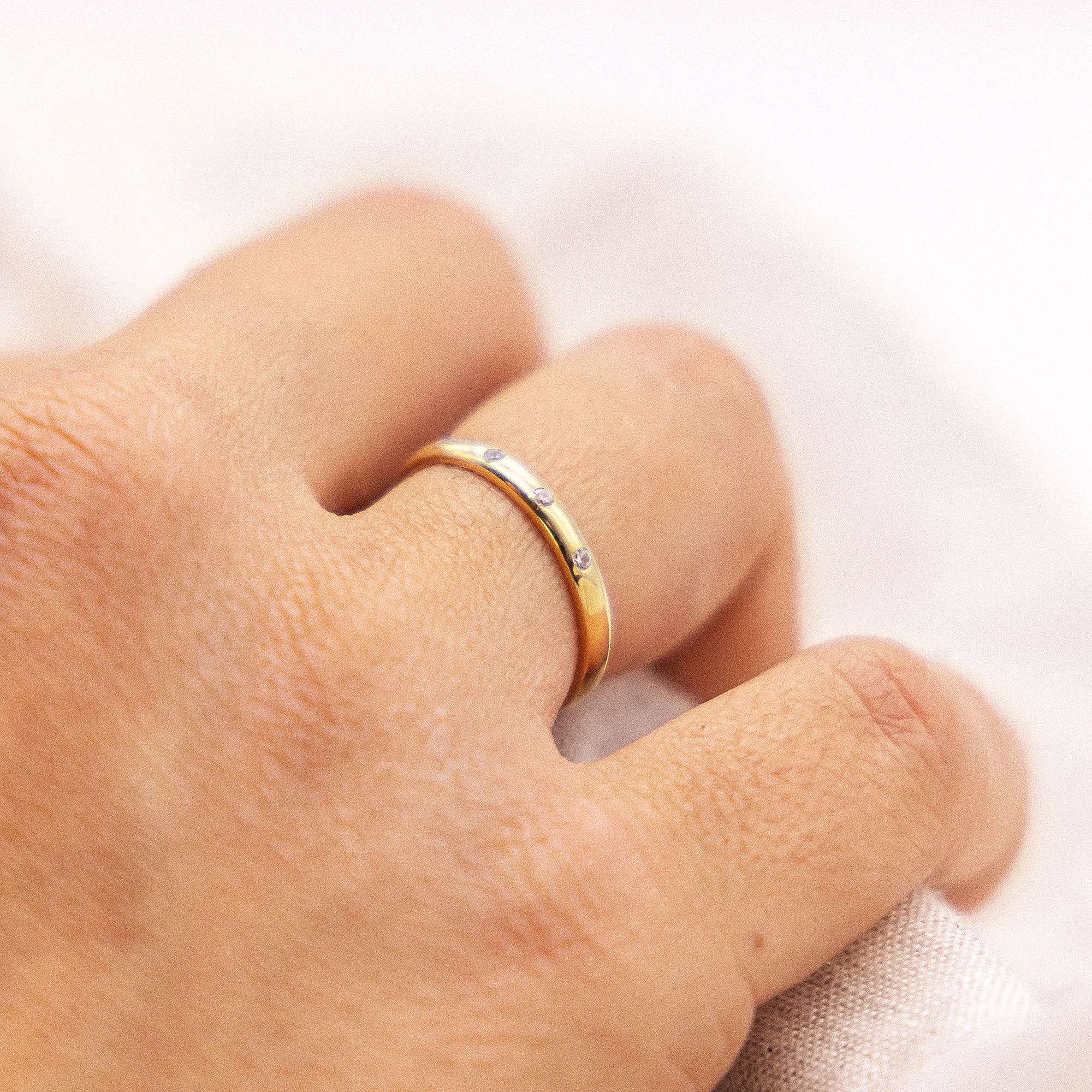 Fascination by Ellen K. Fingerring »375 Gold mit 5x Zirkonia weiß«