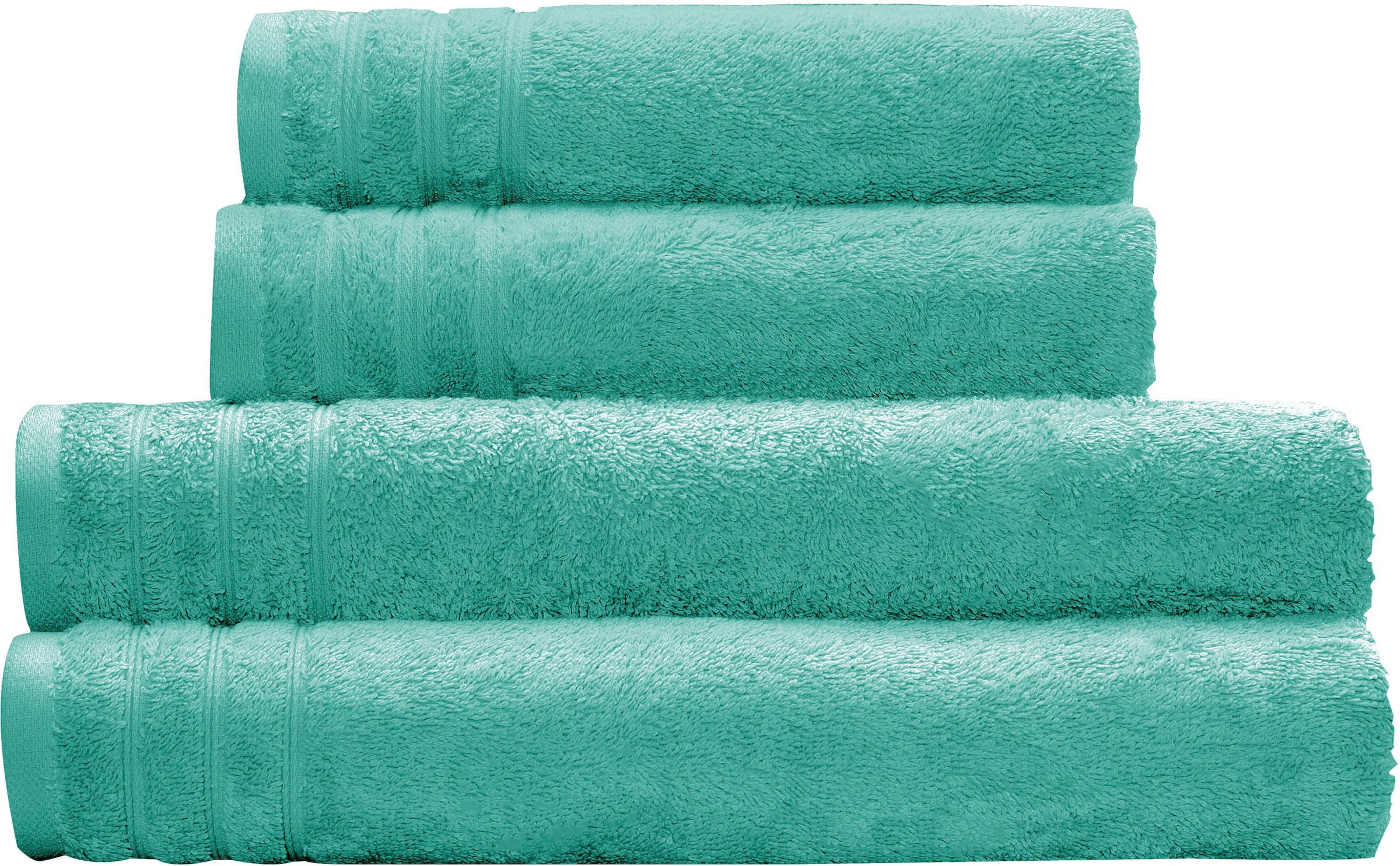 Kleine Wolke Duschtuch »Royal, 1 Stück (70/140 cm)«, (1 St., Badetuch 70 x 140 cm), Uni Farben, mit Bordüre, weich, auch in verschiedenen Sets erhältlich