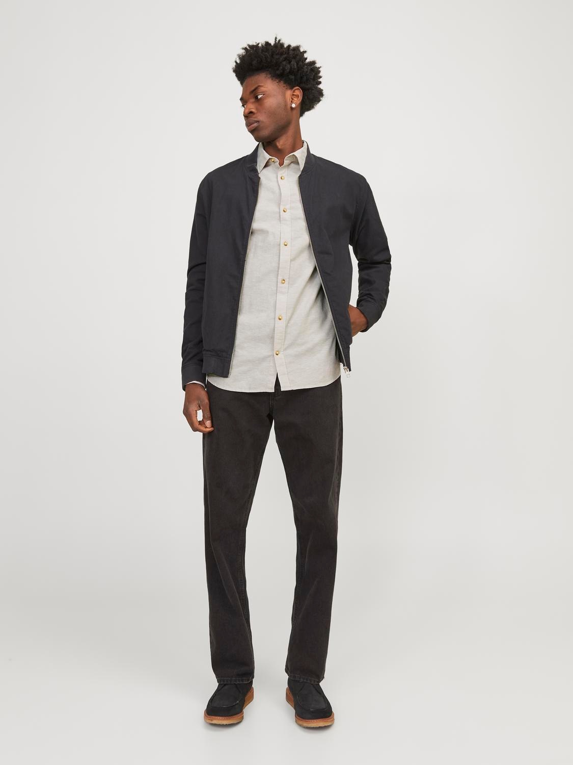 Jack & Jones Langarmhemd »JJESUMMER LINEN BLEND SHIRT LS SN«
