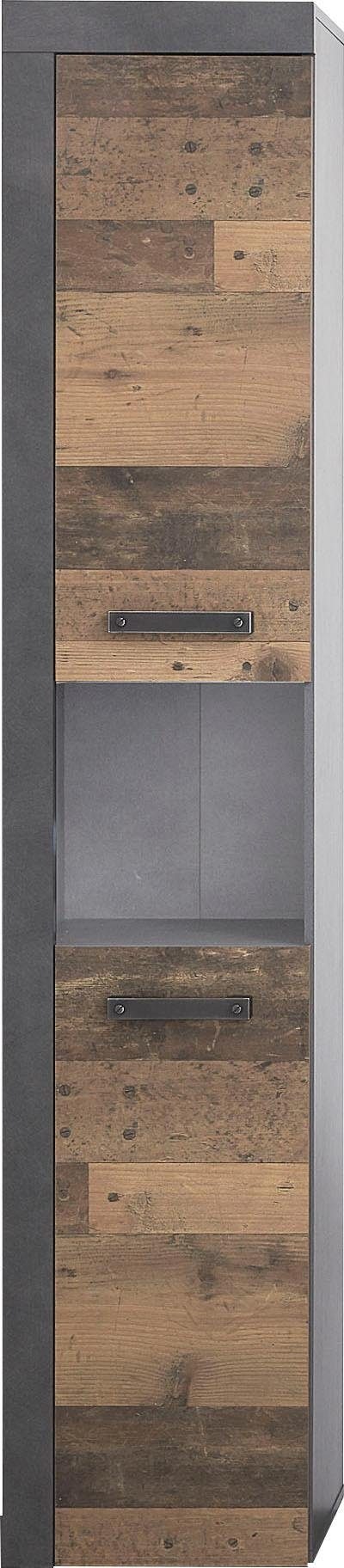 INOSIGN Hochschrank »Ilana«, Badschrank im modernen Industrial Style - Maße (B/T/H) 36/31/184 cm