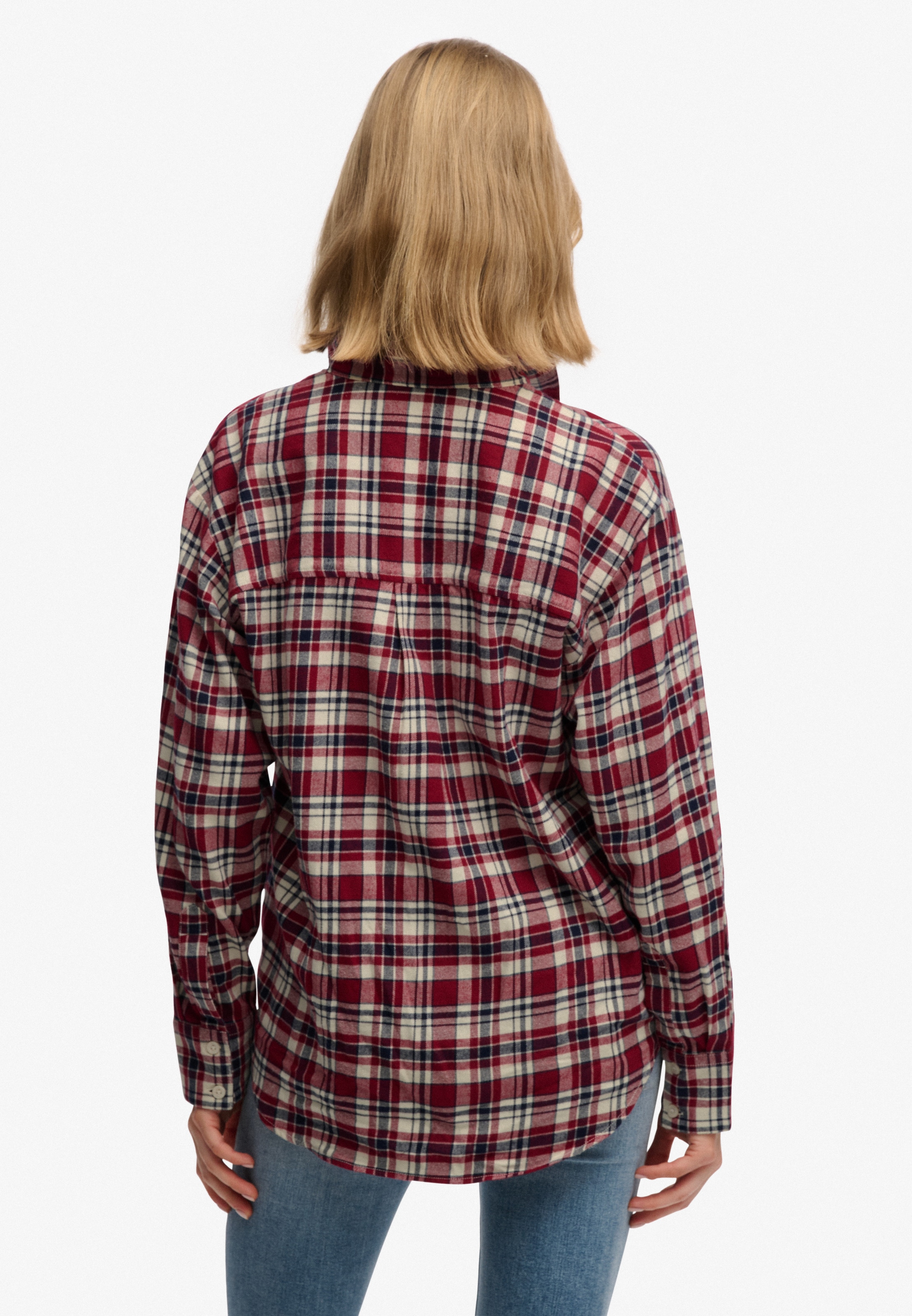 Superdry Karobluse »CHECK FLANNEL RELAXED SHIRT« Baumwolle, relaxed fit, aus weichem Flanell
