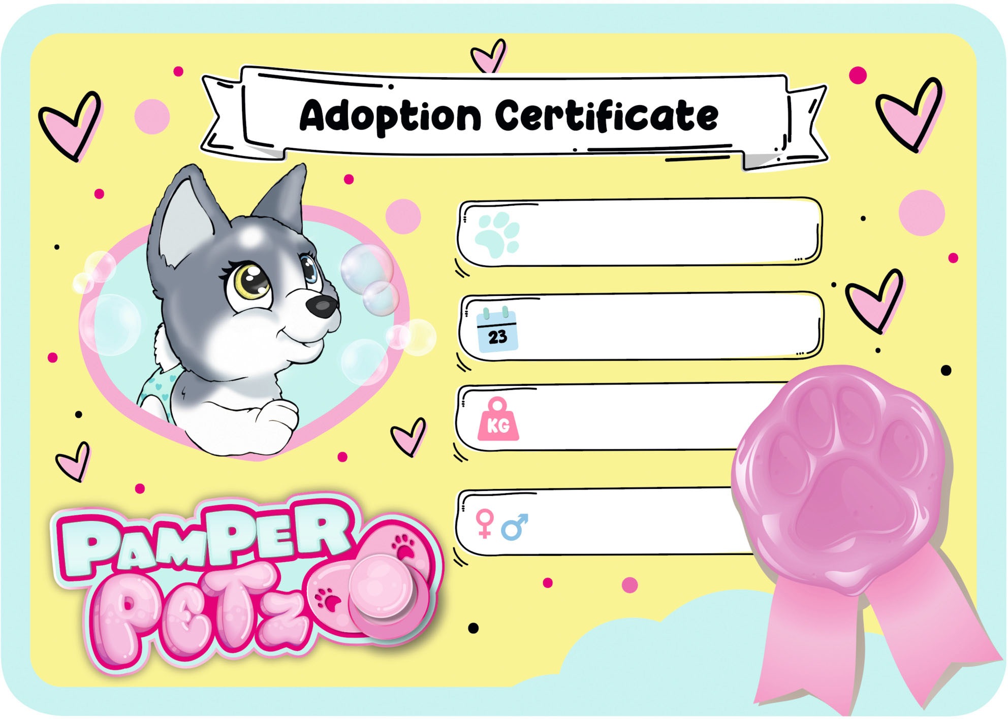 SIMBA Spielfigur »Pamper Petz Husky«, mit Badewanne