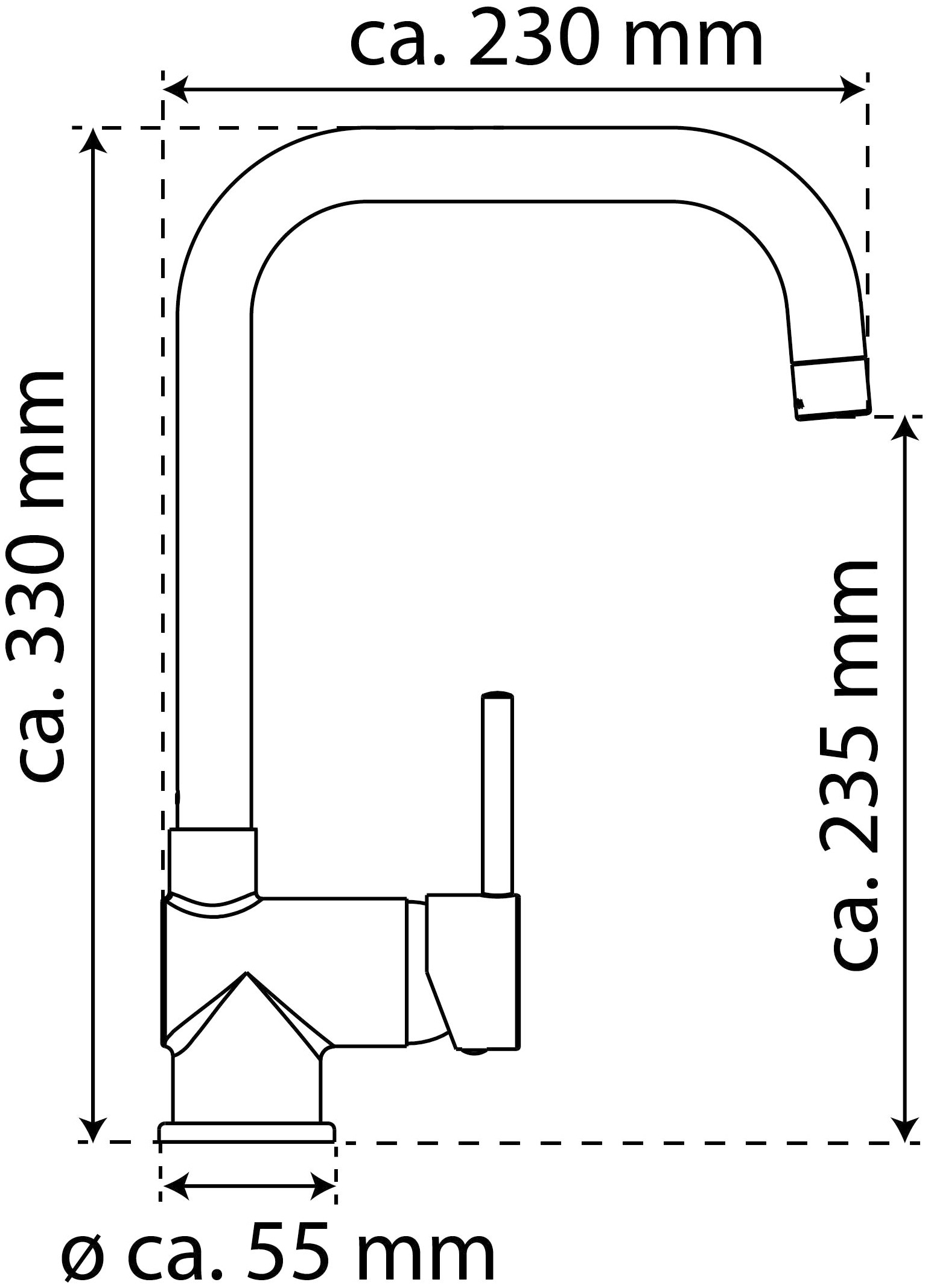 Eisl Spültischarmatur »Futura« Niederdruck Armatur, 360° schwenkb. Wasserhahn mit Energiesparfunktion