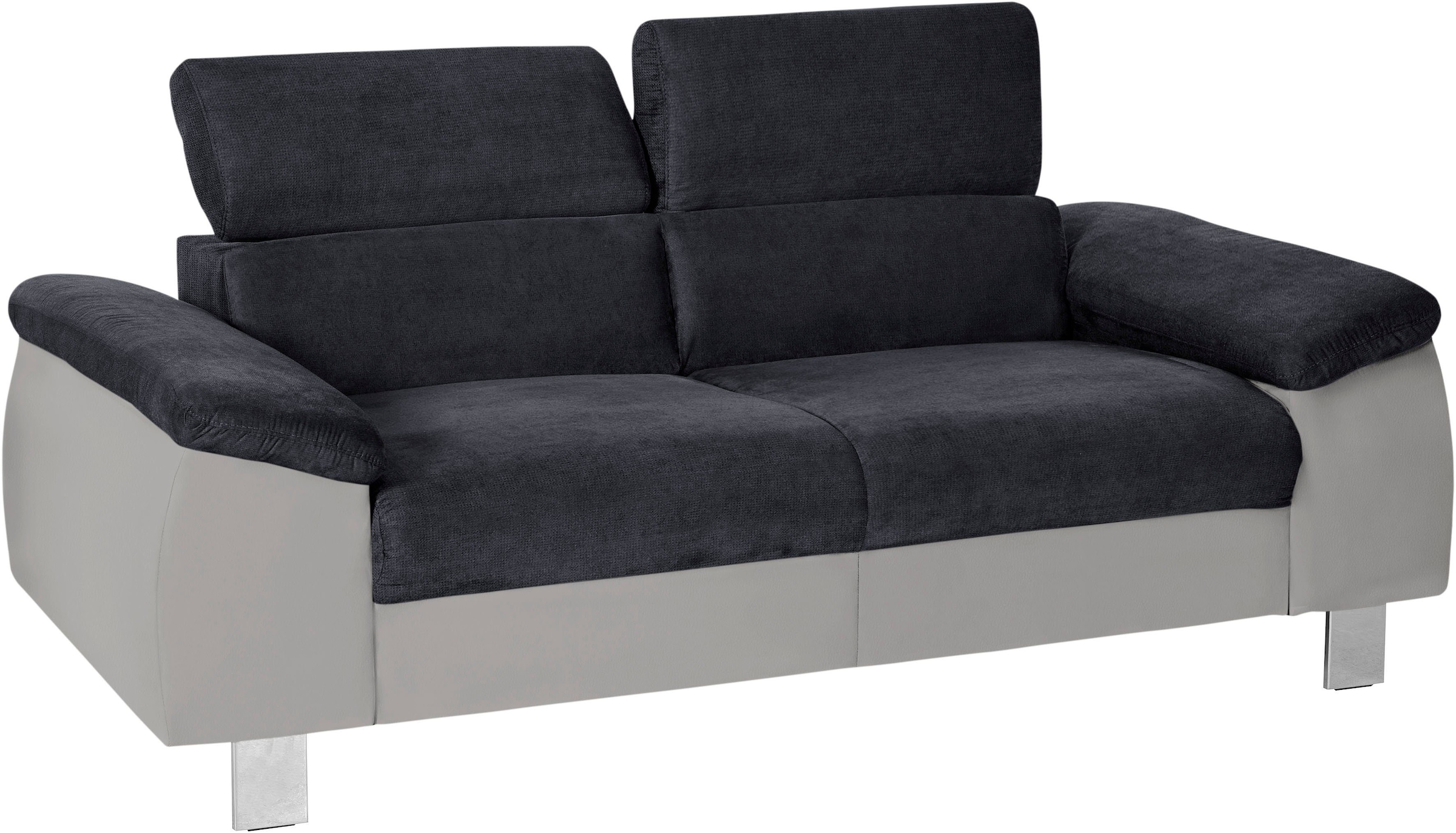 COTTA Polstergarnitur »Komaris«, (Set), Set bestehend aus: 2-Sitzer mit Kopfteilverstellung & Hocker