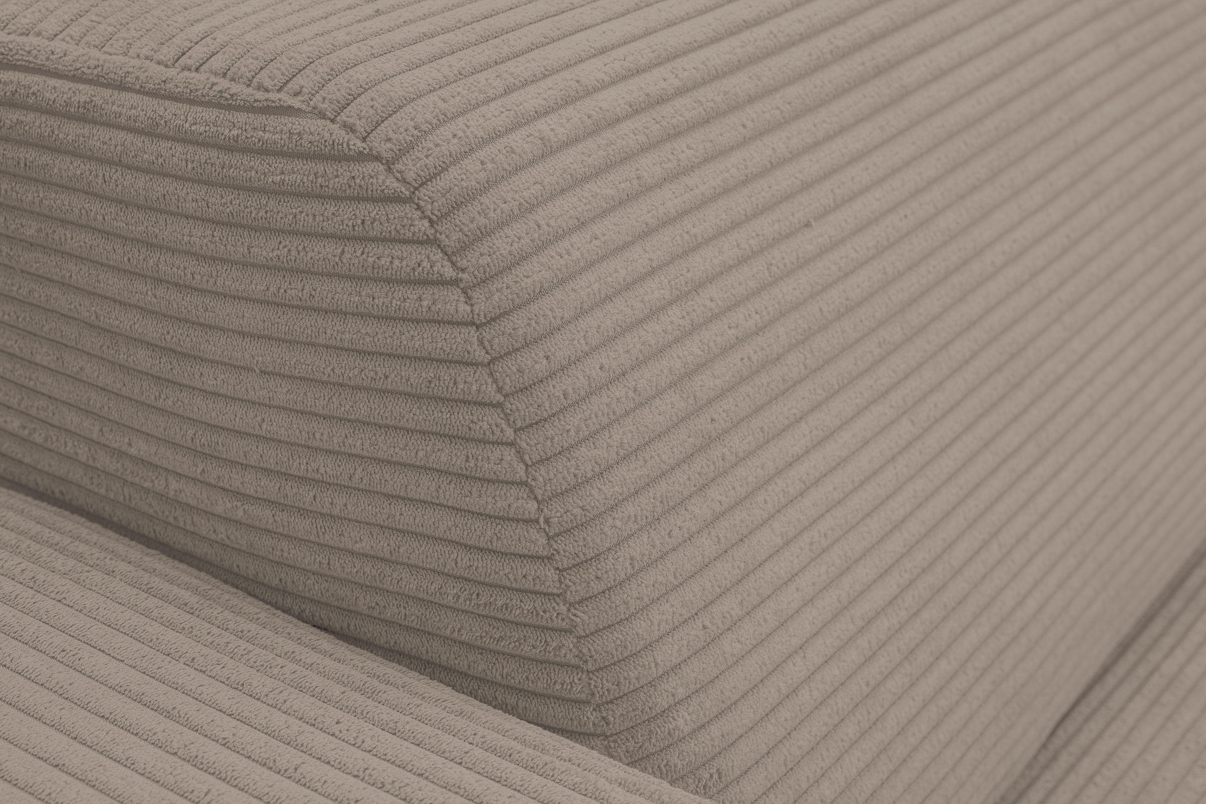 WERK2 Ecksofa »Zeus-M 251 cm breit, 262 cm tief, tolles Sofa, L-Form« Curvy Trend Garnitur, urbane Optik, komfortable Wellenunterfederung