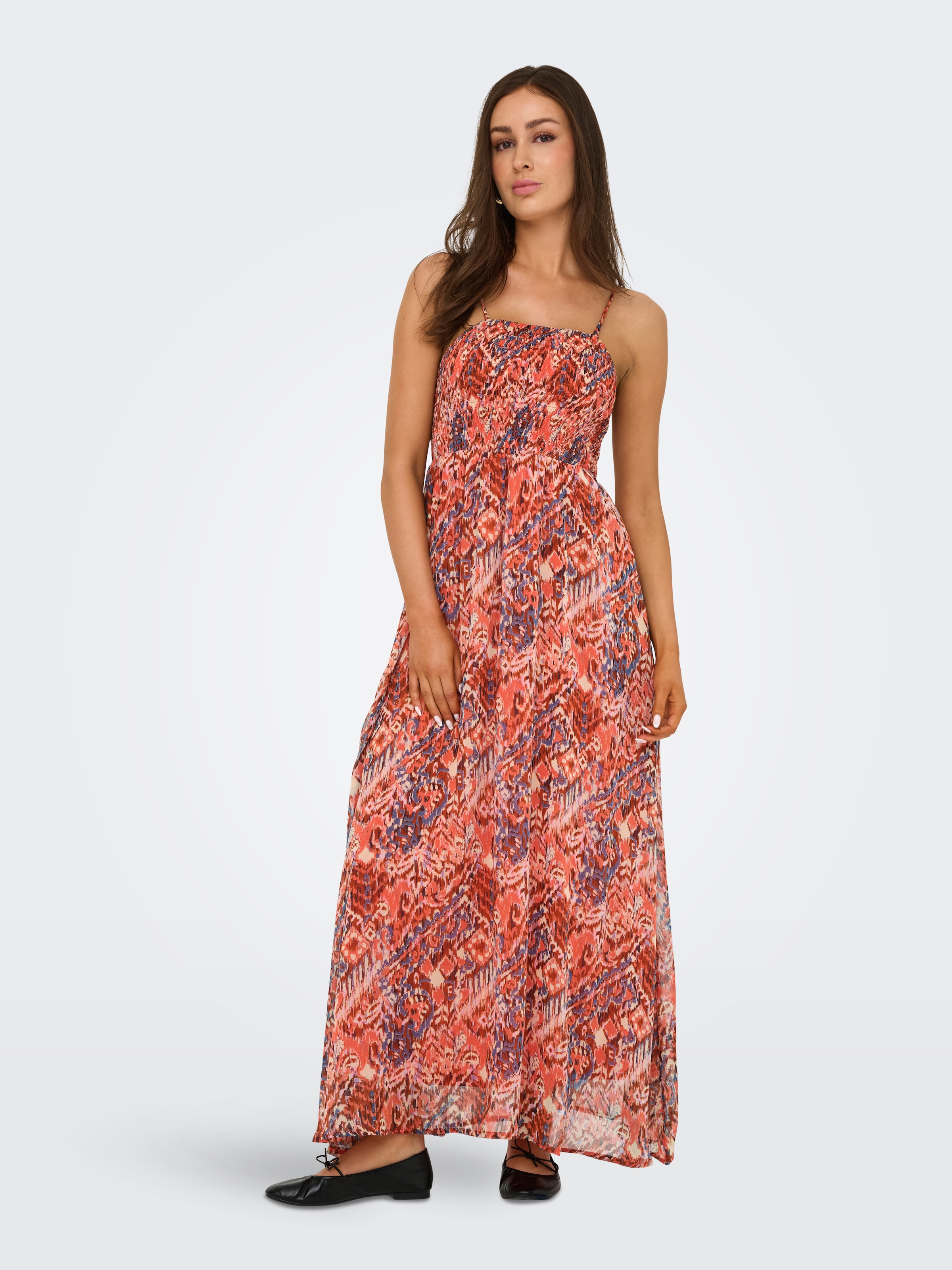ONLY Maxikleid »ONLELENA VIKKI LIFE STRAP ANK DRESS WVN«, Sommerkleid