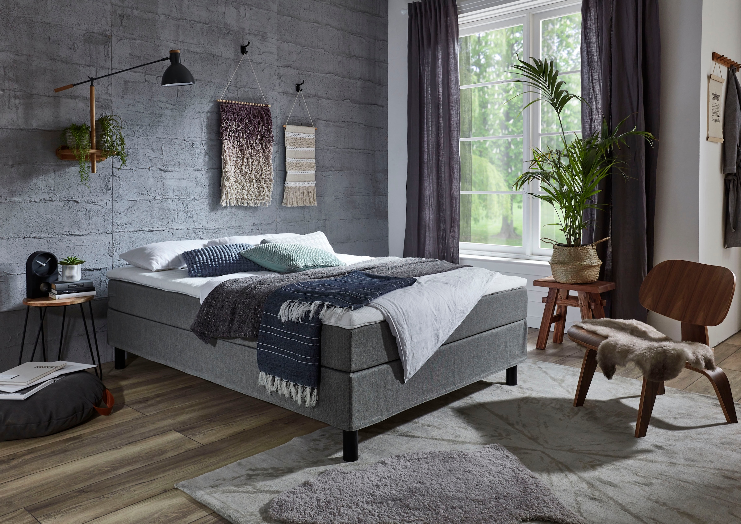 Bild von ATLANTIC home collection Boxbett »Happy«, ohne Kopfteil, mit Topper, wahlweise mit oder ohne Bettwaren