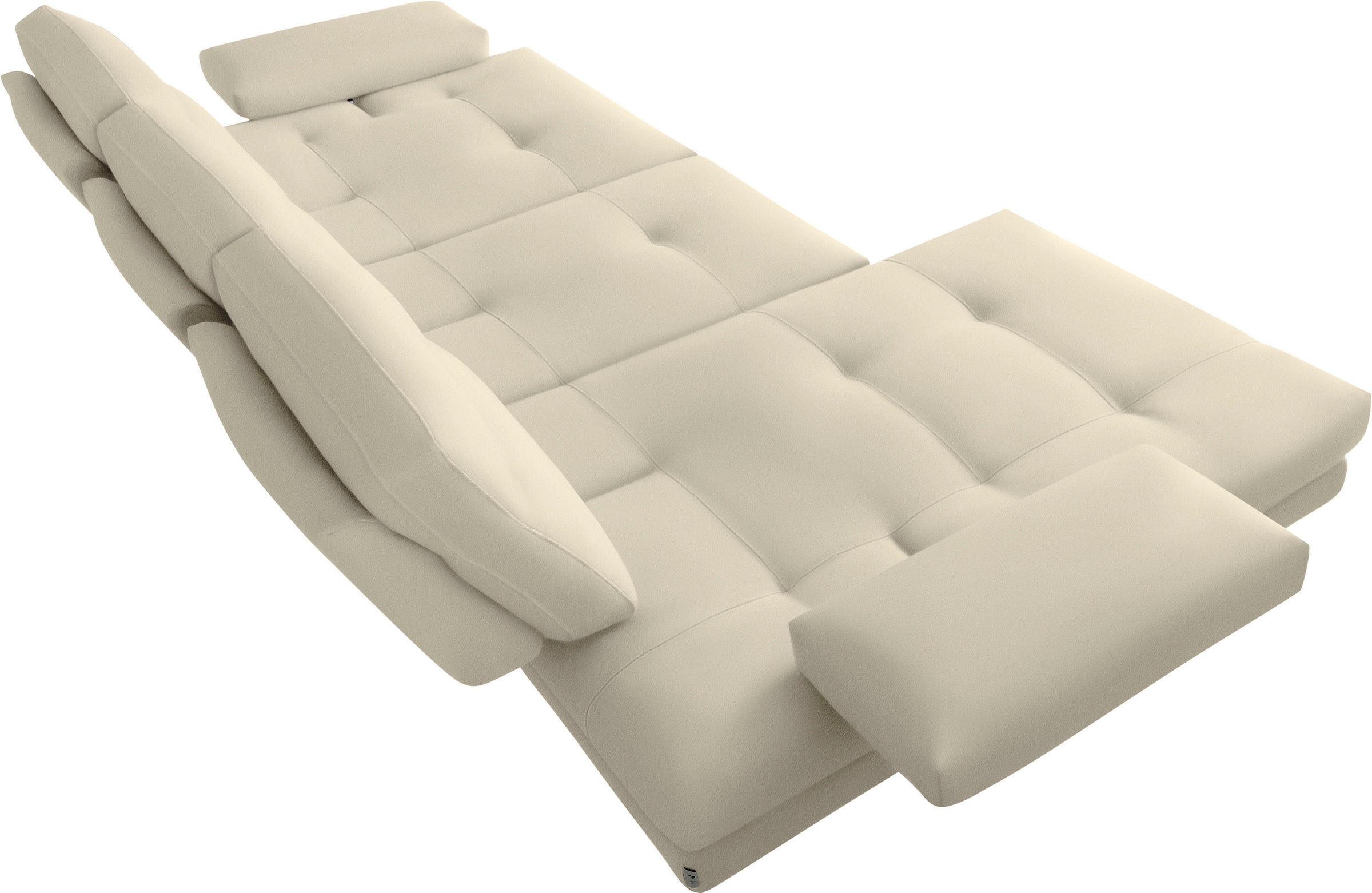 CALIA ITALIA Ecksofa »Toby Wing, L-Form, Designsofa mit sensationellem Sitzkomfort«, inklusive Sitztiefenverstellung, Füße in chrom glänzend