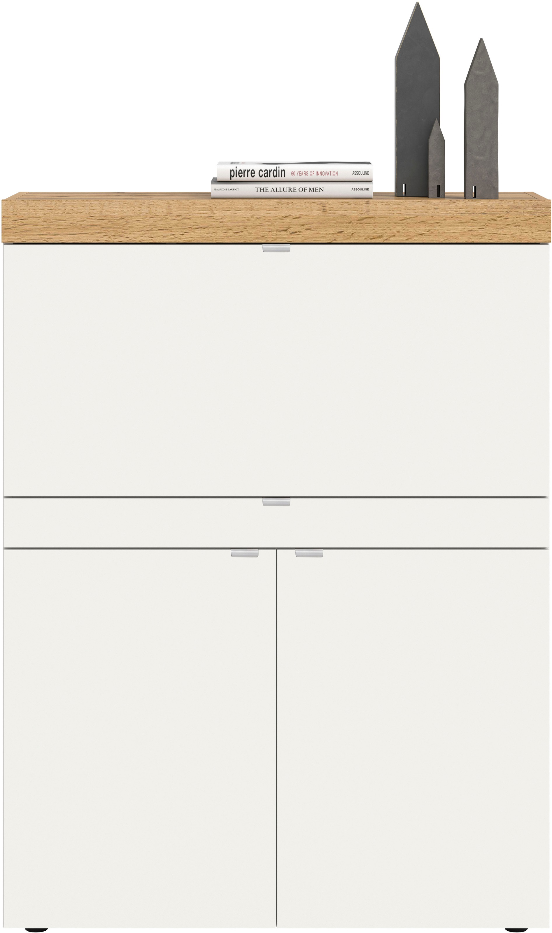 OTTO home Sekretär »MAMBO, Höhe 122cm, 2 Türen, 1 Schubkasten, 1 Klappe« Home-Office-Schreibtisch, PC-Schrank, Schreibtisch, Office