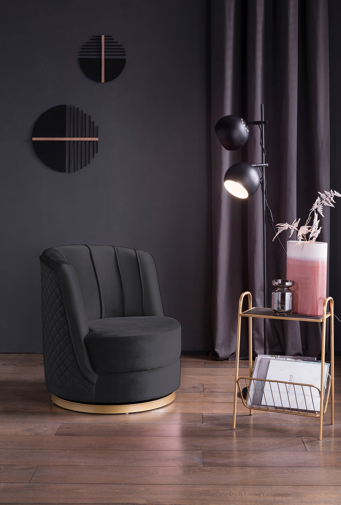 SalesFever Drehsessel »Komfortabler Drehsessel mit Stil« 360° Drehfunktion günstig online kaufen