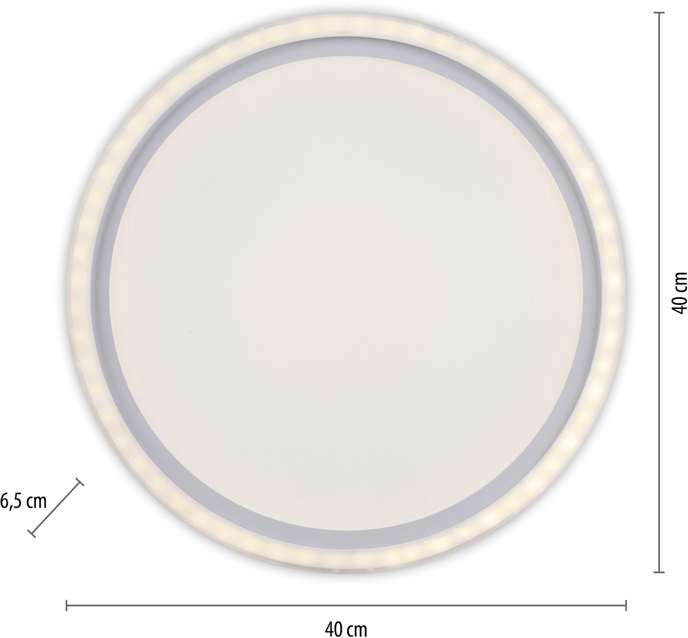 JUST LIGHT LED Deckenleuchte »BEDGING« LED-Board 1 Stk. Warmweiß
