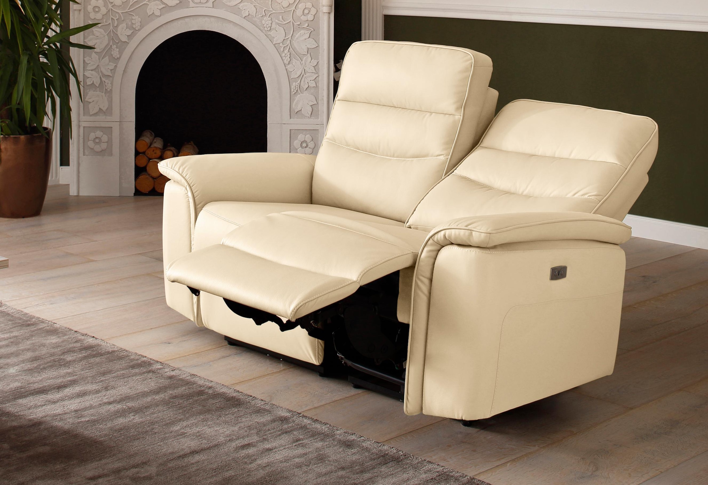 Home affaire 2-Sitzer »Maldini«, elektrischer Relaxfunktion und USB-Anschluss, Breite 166 cm