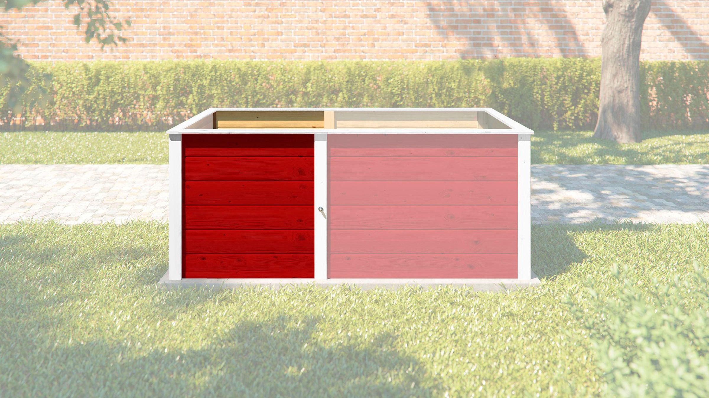 weka Hochbeet »Modular«, Ergänzungssatz, 21 mm, rot, 67 cm