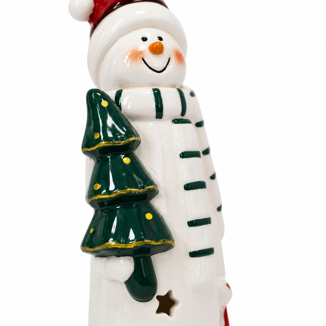 OTTO home Teelichthalter »Deko Weihnachten Eeske, aus Porzellan detailreich bemalt« Weihnachtsmann und Schneemann im 2er Set, jeweils ca.31cm hoch