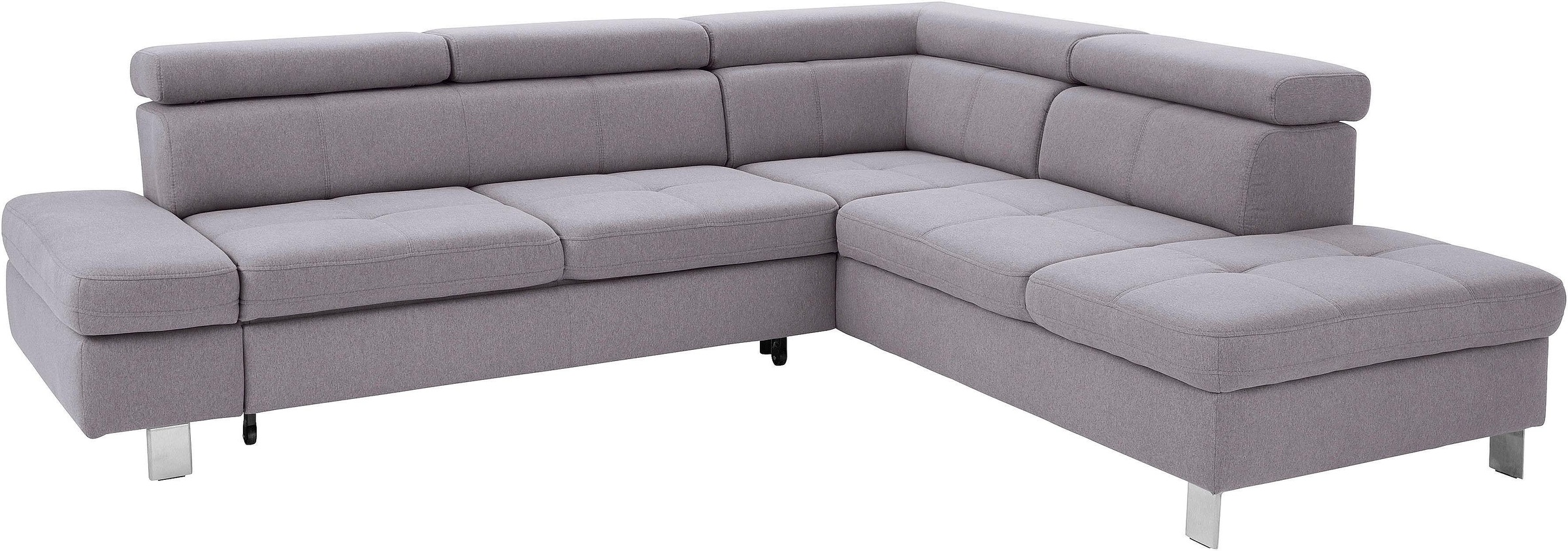 exxpo - sofa fashion Ecksofa »Fiji, L-Form«, mit Kopf- bzw. Rückenverstellung, wahlweise mit Bettfunktion