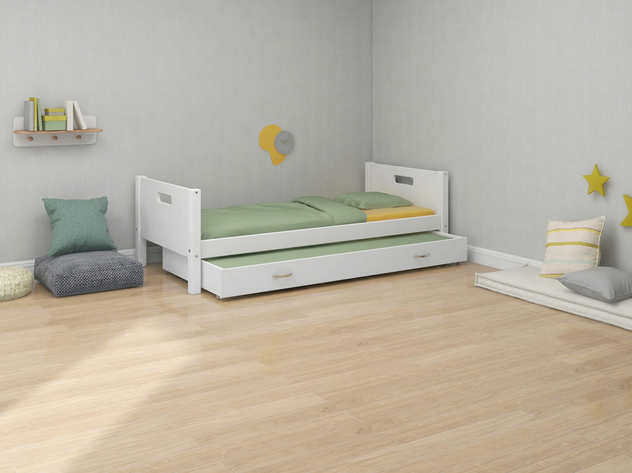 Thuka Einzelbett »Nordic Kinderbett, Spielbett, Daybett,«, bester Qualität, stabil, umbaubar, mit Ausziehbett