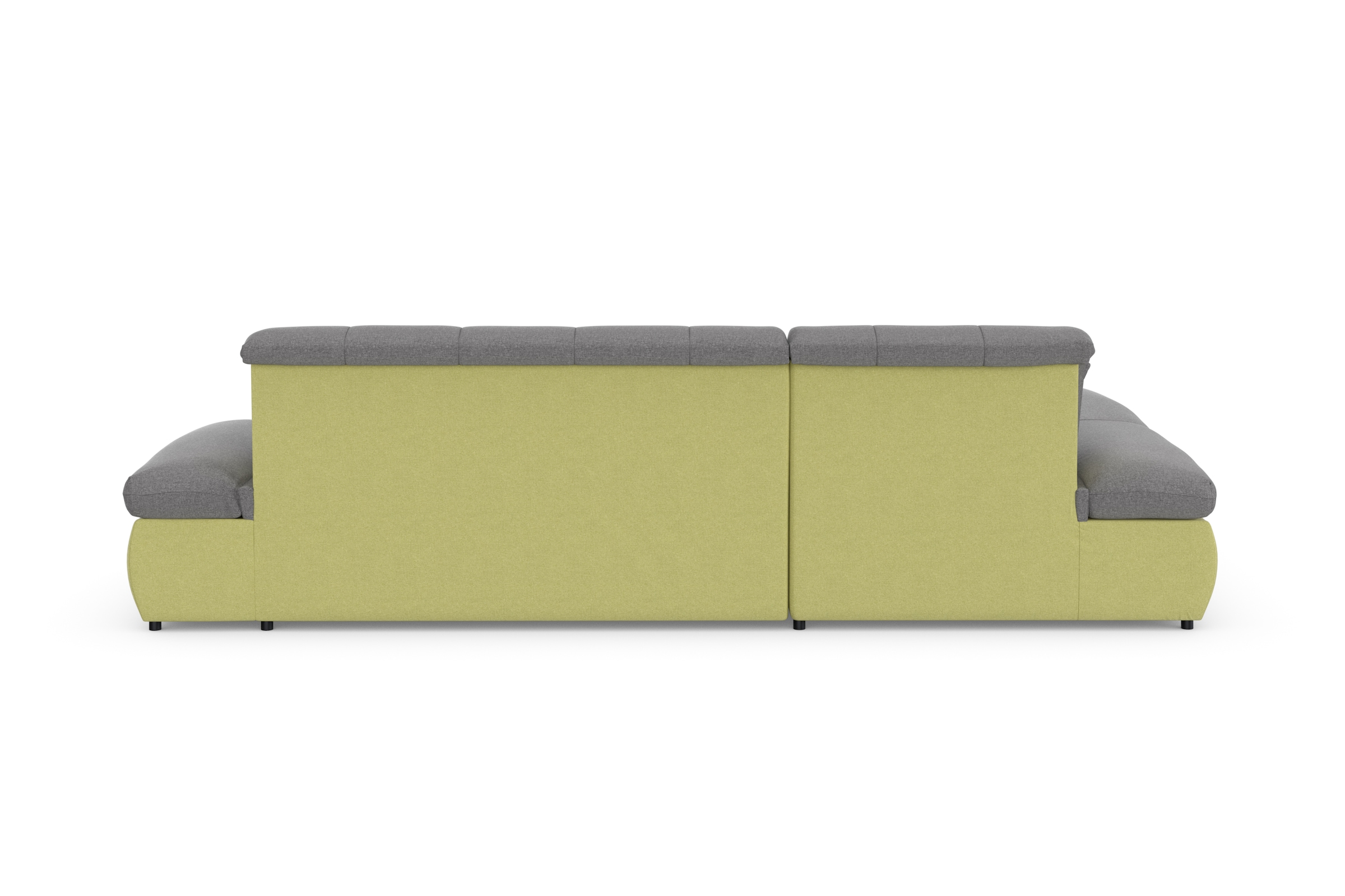 DOMO collection Ecksofa »Moric, L-Form, XXL-Sofa - Breite 300cm«, wahlweise mit Bettfunktion und Armteilverstellung, gelb-schlamm
