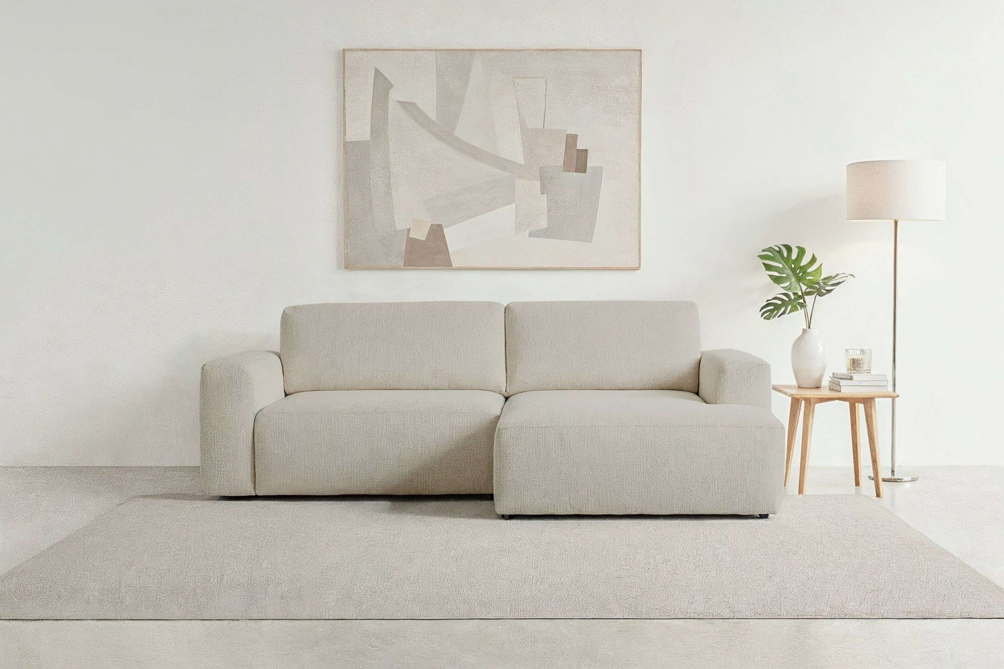 Home affaire Schlafsofa »Noord Schlafecksofa, Breite 250 cm« Cord, Struktur günstig online kaufen