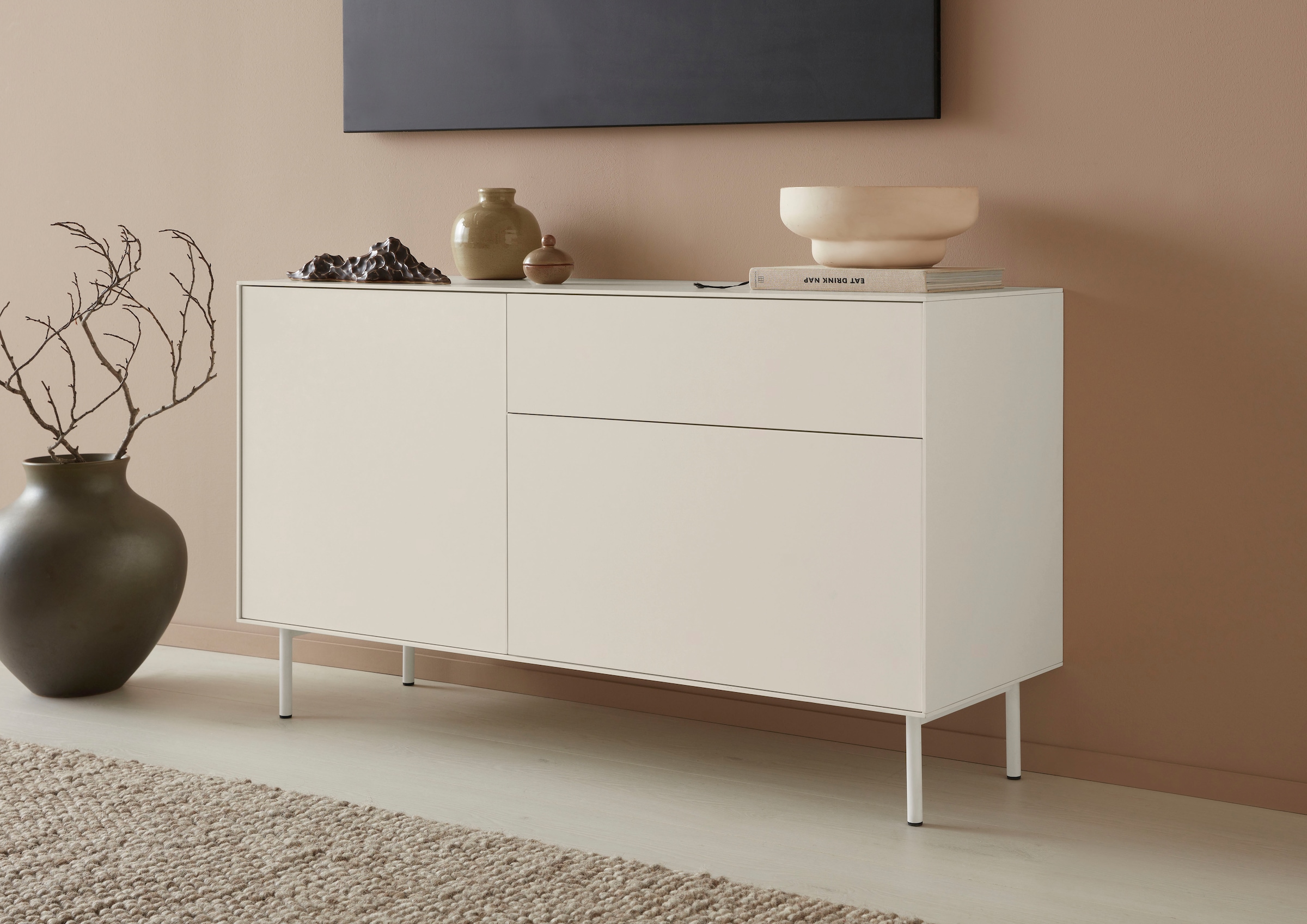 LeGer Home by Lena Gercke Lowboard »Essentials«, Breite: 127 cm, MDF lackie günstig online kaufen