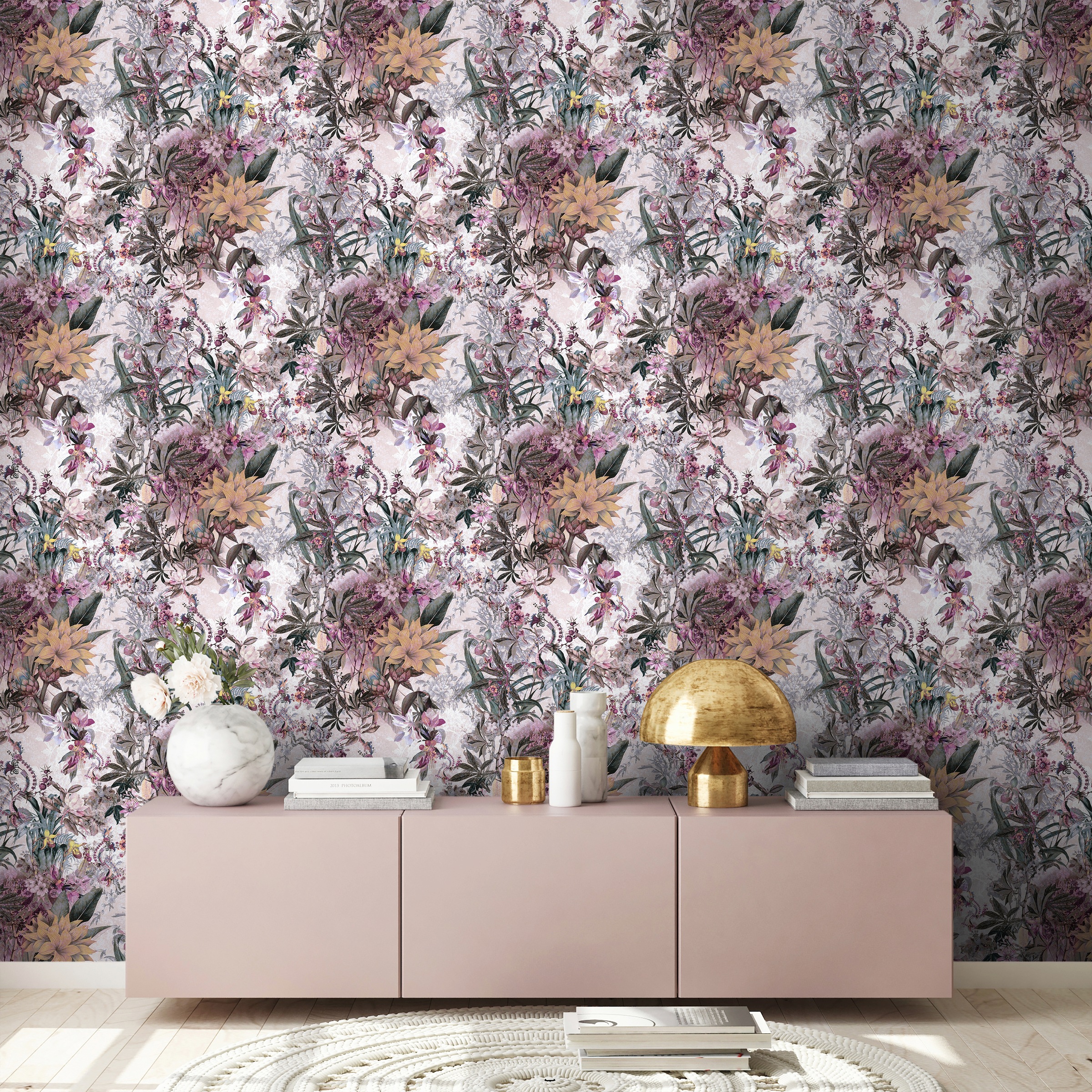 A.S. Création Vliestapete »Dream Flowery«, floral-botanisch-Wald, Floral Tapete Blumenoptik Tapeten Wohnzimmer Schlafzimmer Küche Design