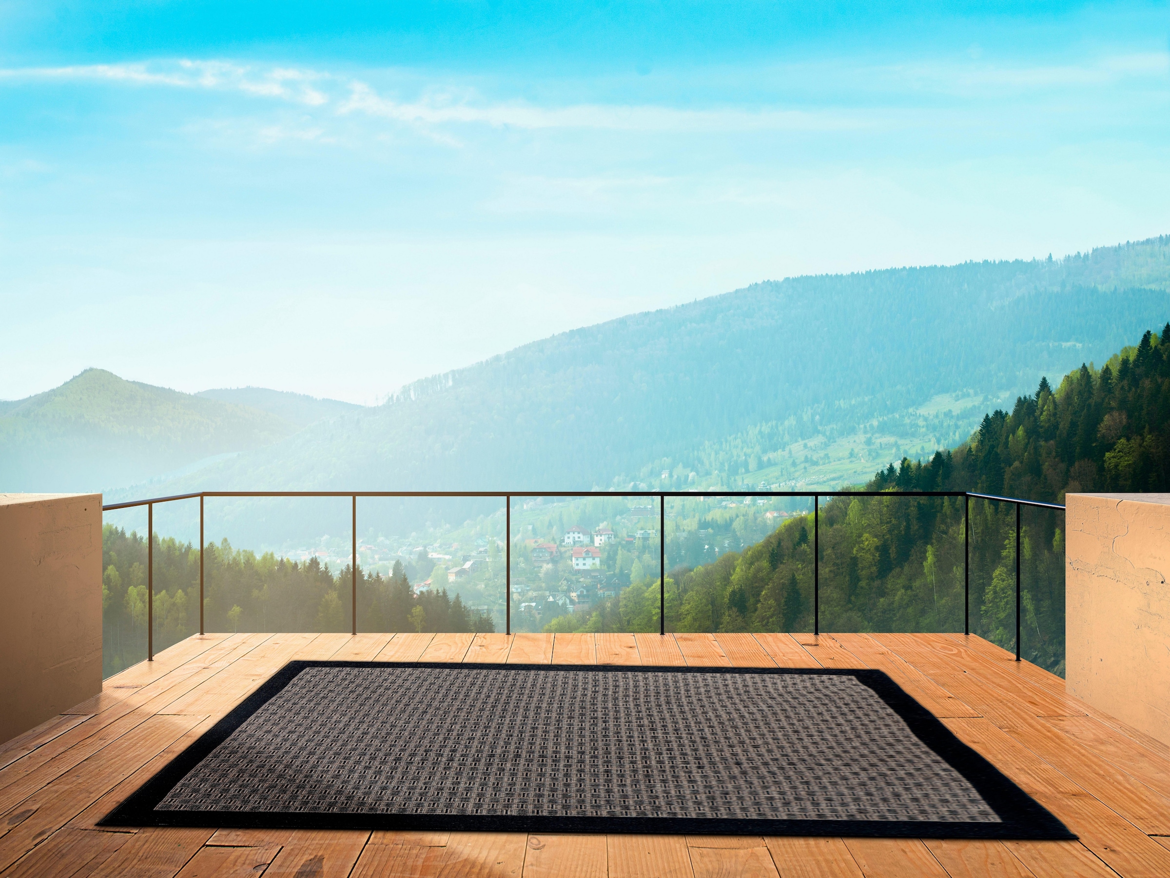 my home Teppich »Vidal«, rechteckig, 5 mm Höhe, In- und Outdoor geeignet, Wohnzimmer