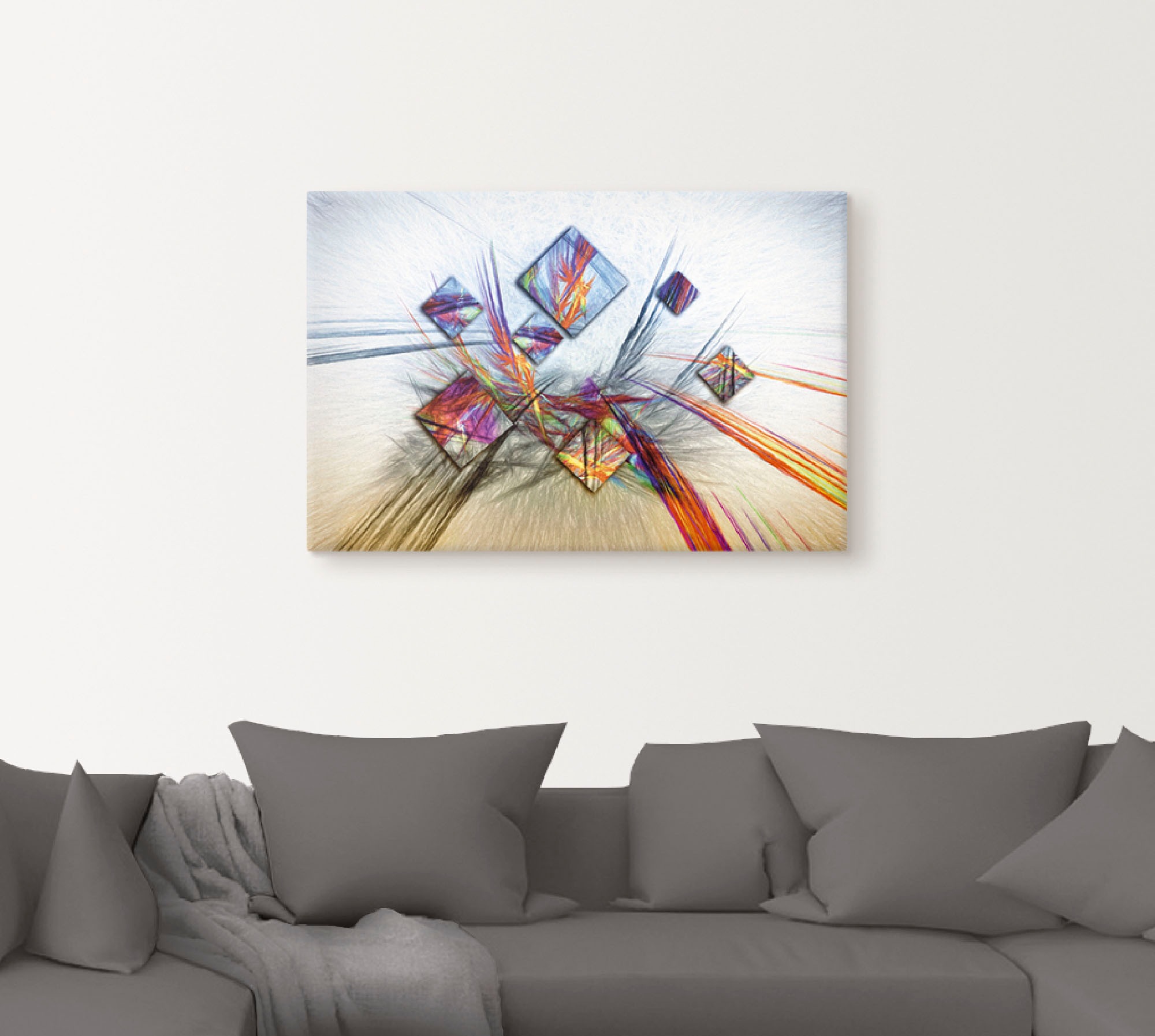 Artland Wandbild »Digitale abstrakte Malerei« Muster 1 Stk. tlg. als Leinwa günstig online kaufen