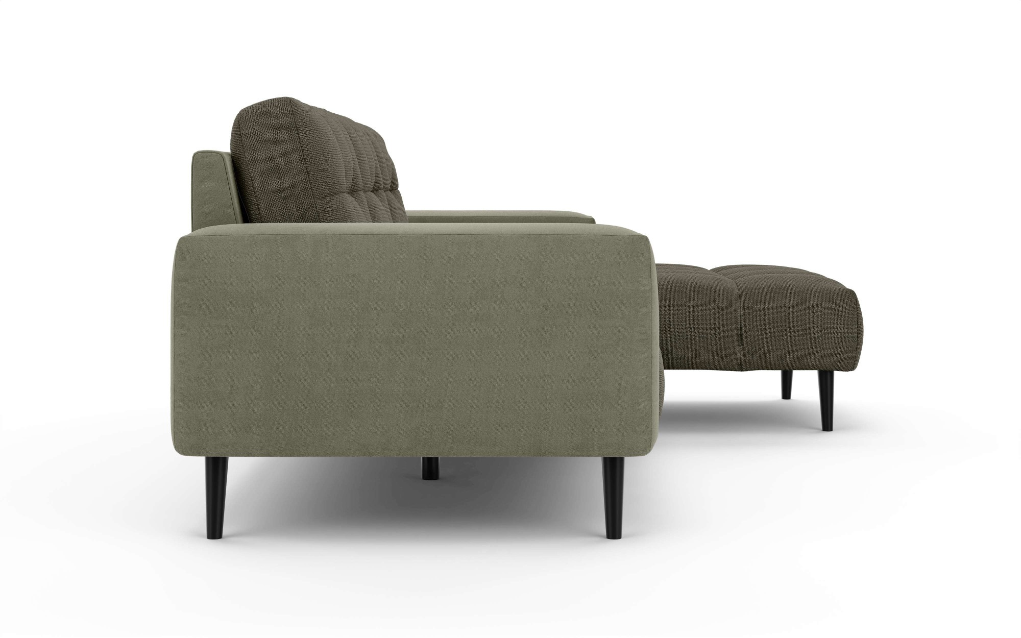 INOSIGN Ecksofa »SERINE mit Recamiere rechts/links bestellbar, Maße B/H/T 253/91/161 cm«, L-Form mit Wellenunterfederung, 3 Rückenkissen, ohne Bettfunktion