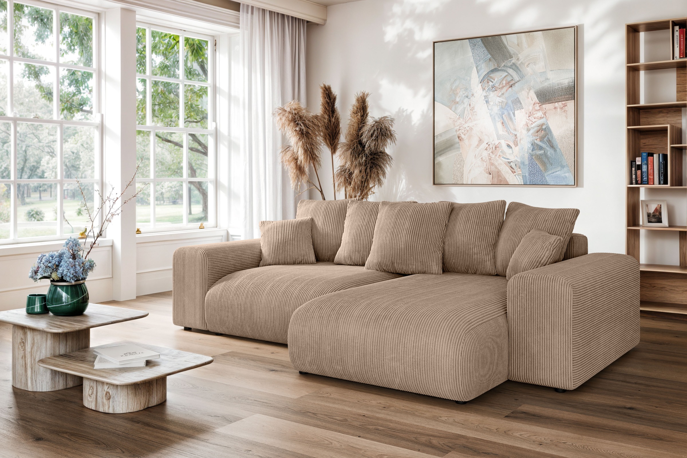 Home affaire Ecksofa »LAKESIDE mit Bettfunktion und Bettkasten, B/T/H 257/1 günstig online kaufen