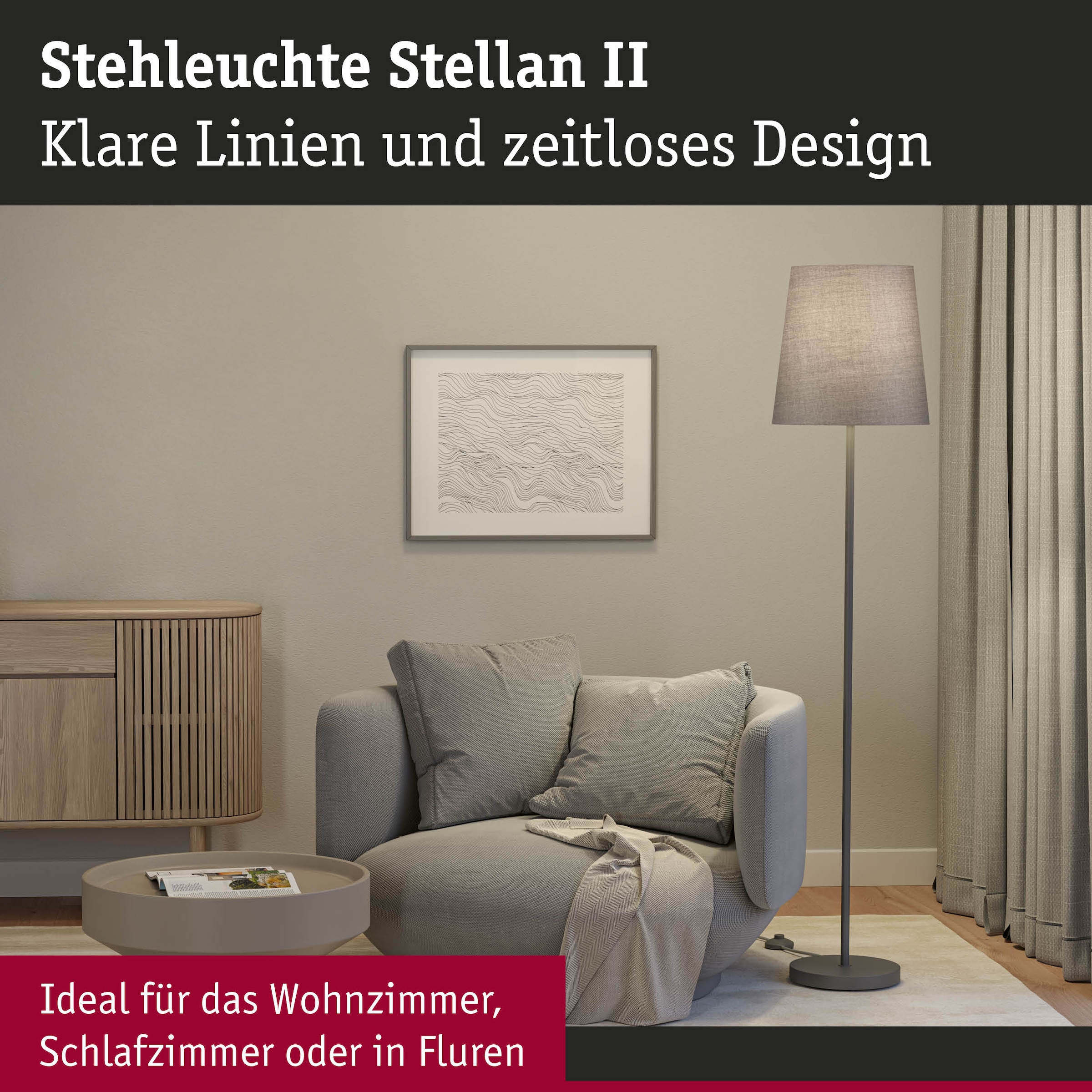 Paulmann Stehlampe »Stellan II max.1x20W E27 230V« E27 1 Stk. Dimmbar