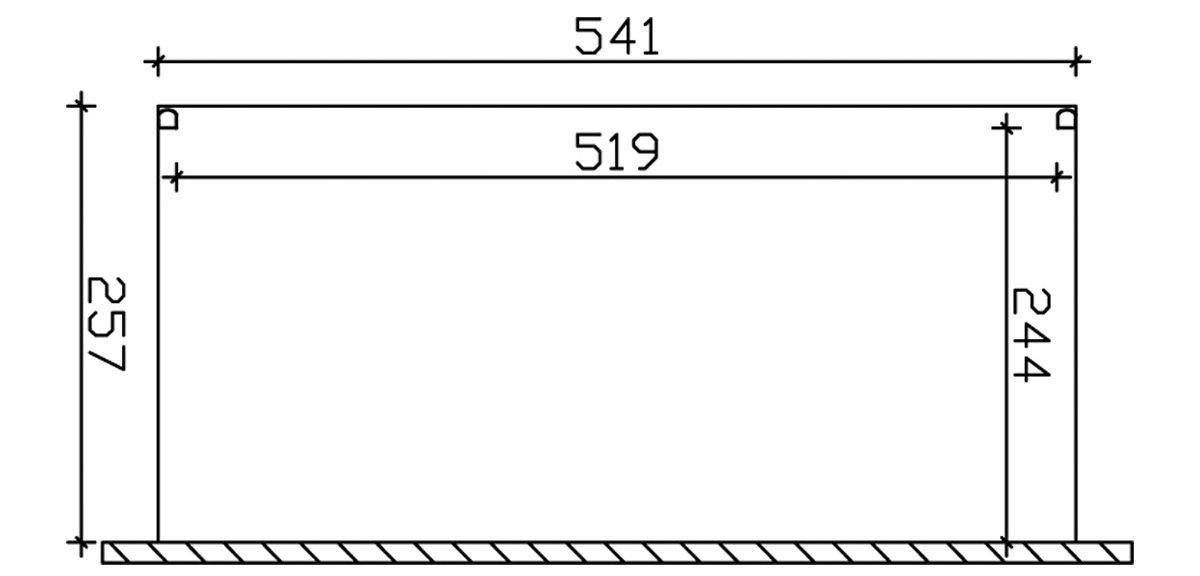 Skanholz Terrassendach »Genua« 541 cm Breite, verschiedene Tiefe