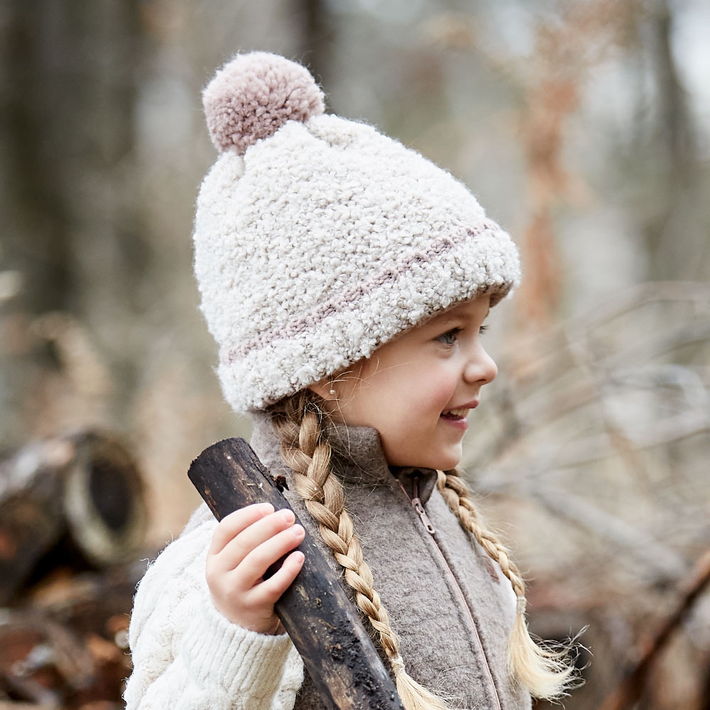 MAXIMO Bommelmütze wärmend, Grobstrick, gefüttert, hoher Wollanteil