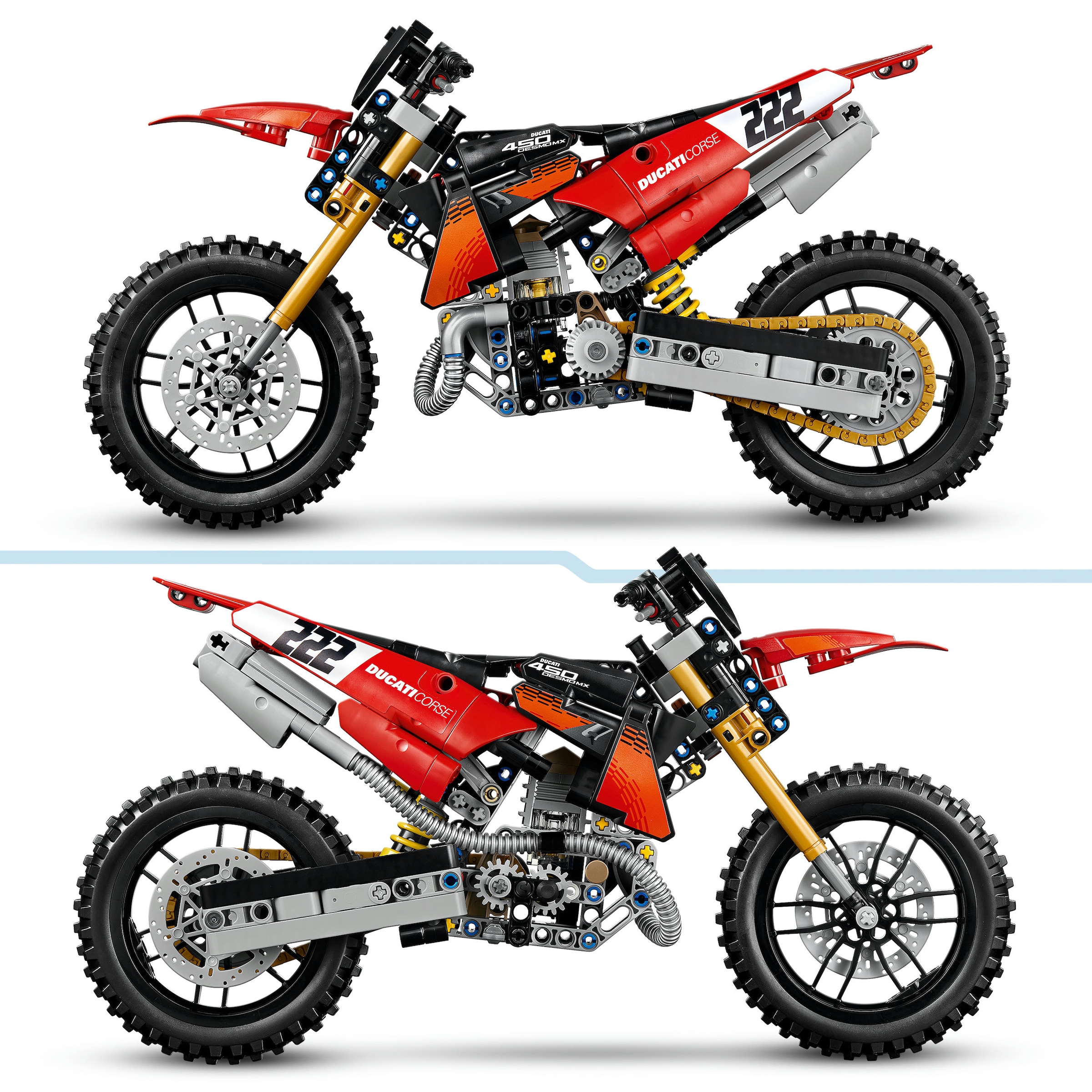 LEGO® Konstruktionsspielsteine »Ducati Desmo450 MX Factory Motorrad (42238), LEGO Technic« Made in Europe