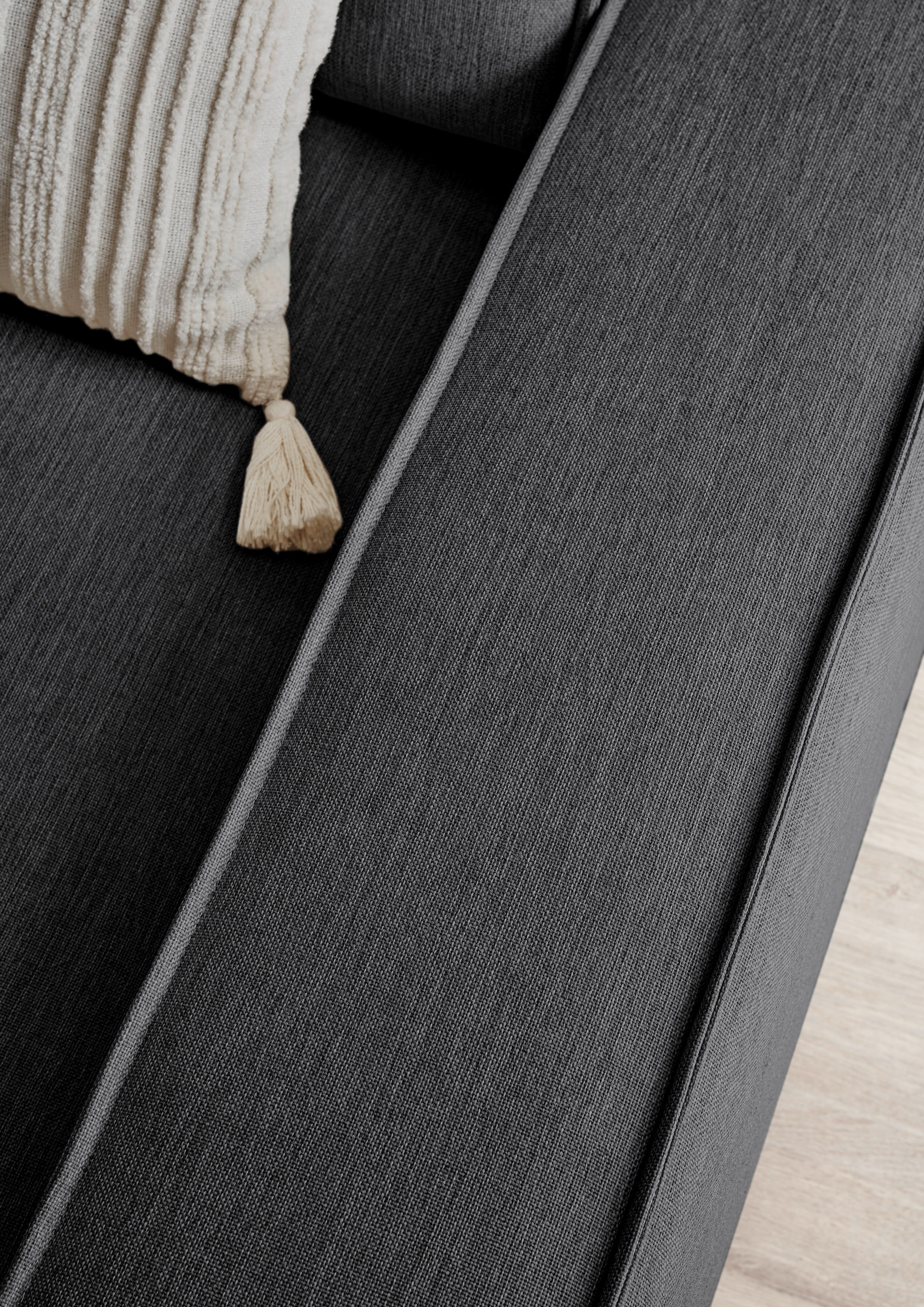 Home affaire Big-Sofa »NEU: SHERWOOD XXL, Big-Sofa (316cm), extra tiefe Sitzfläche 95 cm«, bequemer Sitzkomfort, Cord u. Leinenoptik, Kedernaht