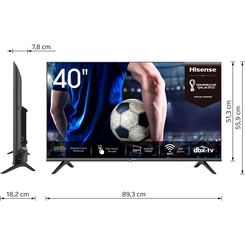 Hisense LED-Fernseher »40AE5500F«, 101 cm/40 Zoll, Full HD, Smart-TV