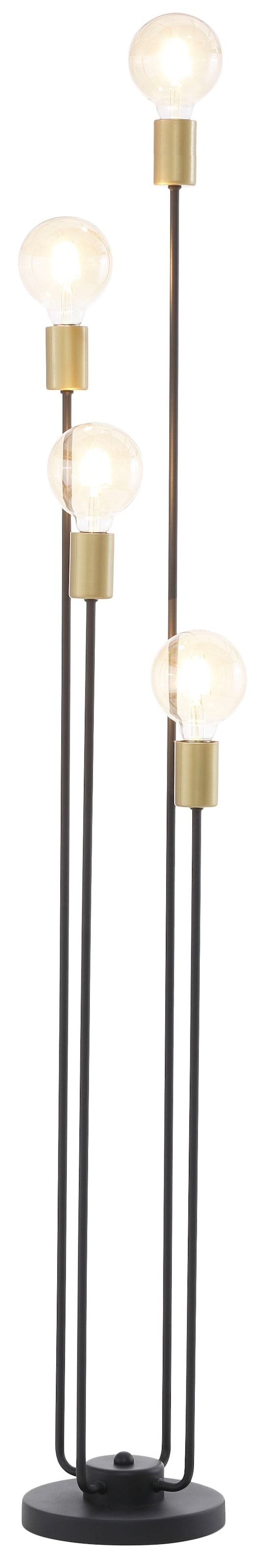 4 Fassungen, »Jarla«, Stehlampe kaufen mit Stehleuchte flammig-flammig, Leonique online goldfarbenen/schwarzen cm 137 Höhe