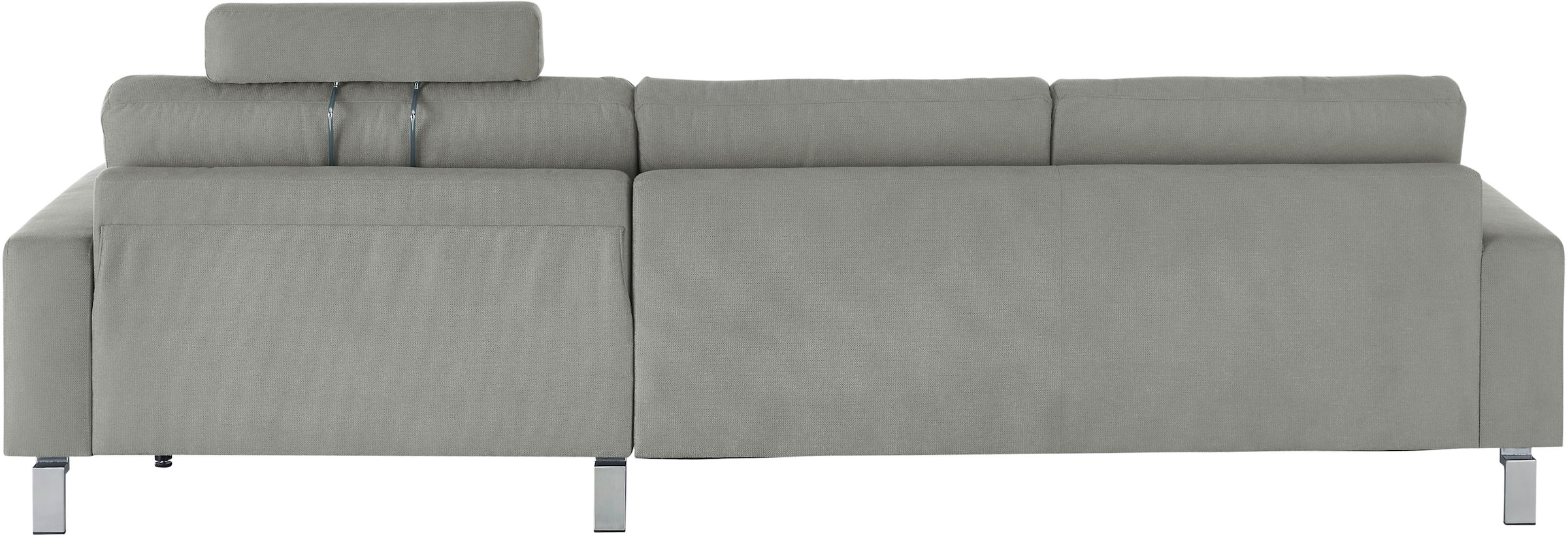 3C Candy Ecksofa »Lecce, wahlweise PUR-Schaumstoff oder Tonnentaschenfederkern«, Bett im 2,5-Sitzer, teilmotorische Schlaffunktion im Longchair, L-Form