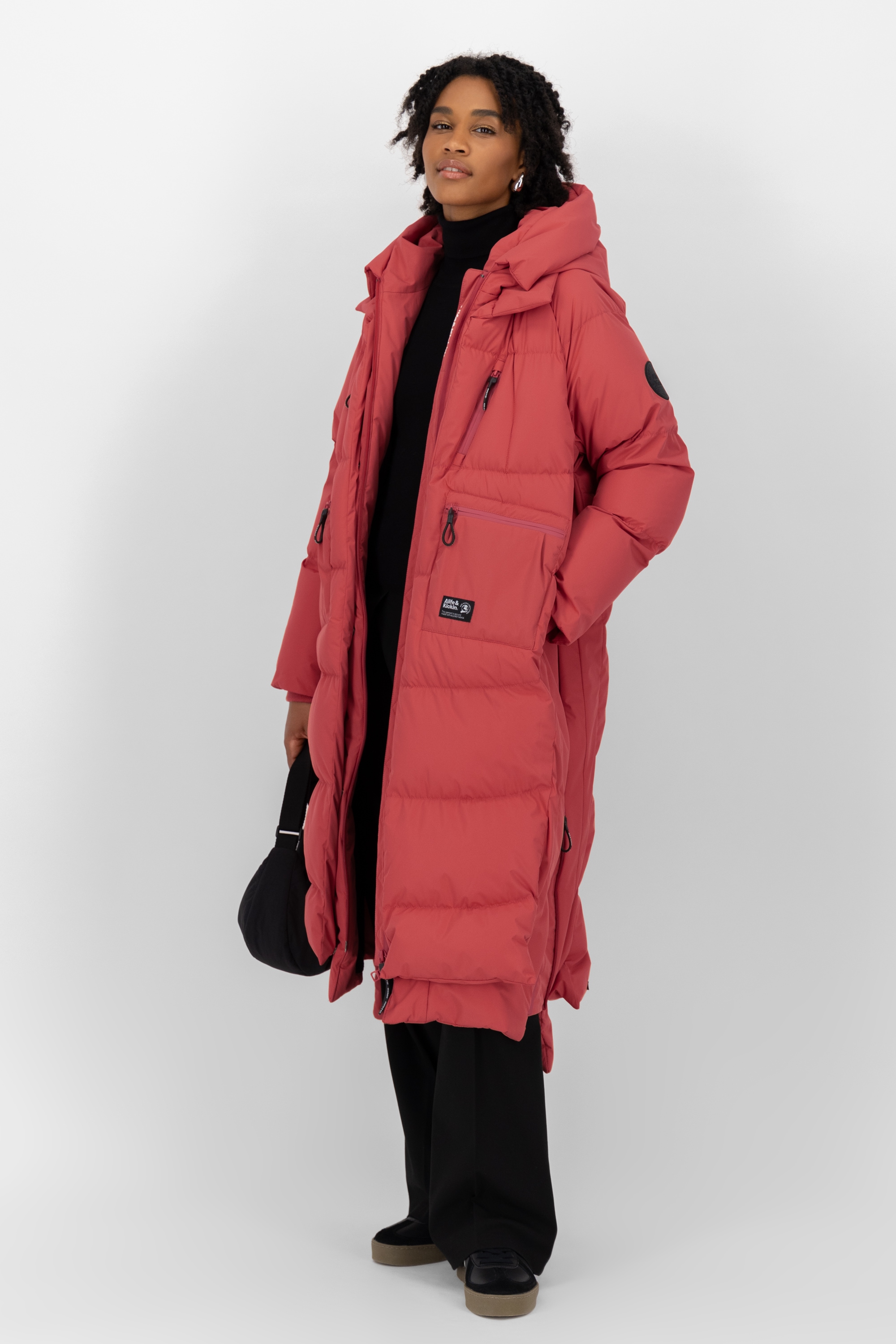 Alife & Kickin Winterjacke »Damen RihannaAK A«, mit Kapuze, Langer, warmer Wintermantel mit großer Kapuze und Fleece Innenfutter