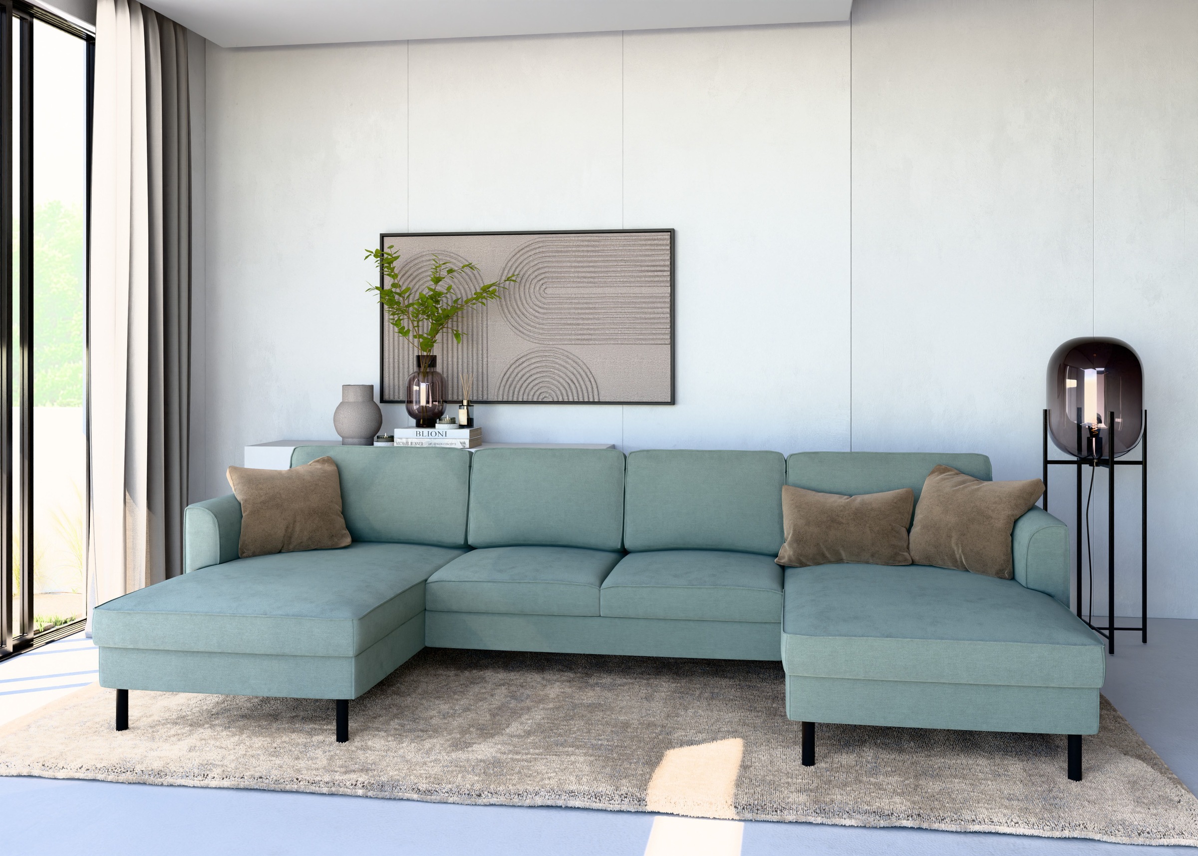 Home affaire Wohnlandschaft »Booster Couch wahlweise mit Schlaffunktion und günstig online kaufen