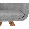 INOSIGN Armlehnstuhl »Malmö«, (Set), 2 St., Struktur (100% Polyester), Bezug in Strukturstoff oder Leder das Gestell aus Eiche Massivholz geölt