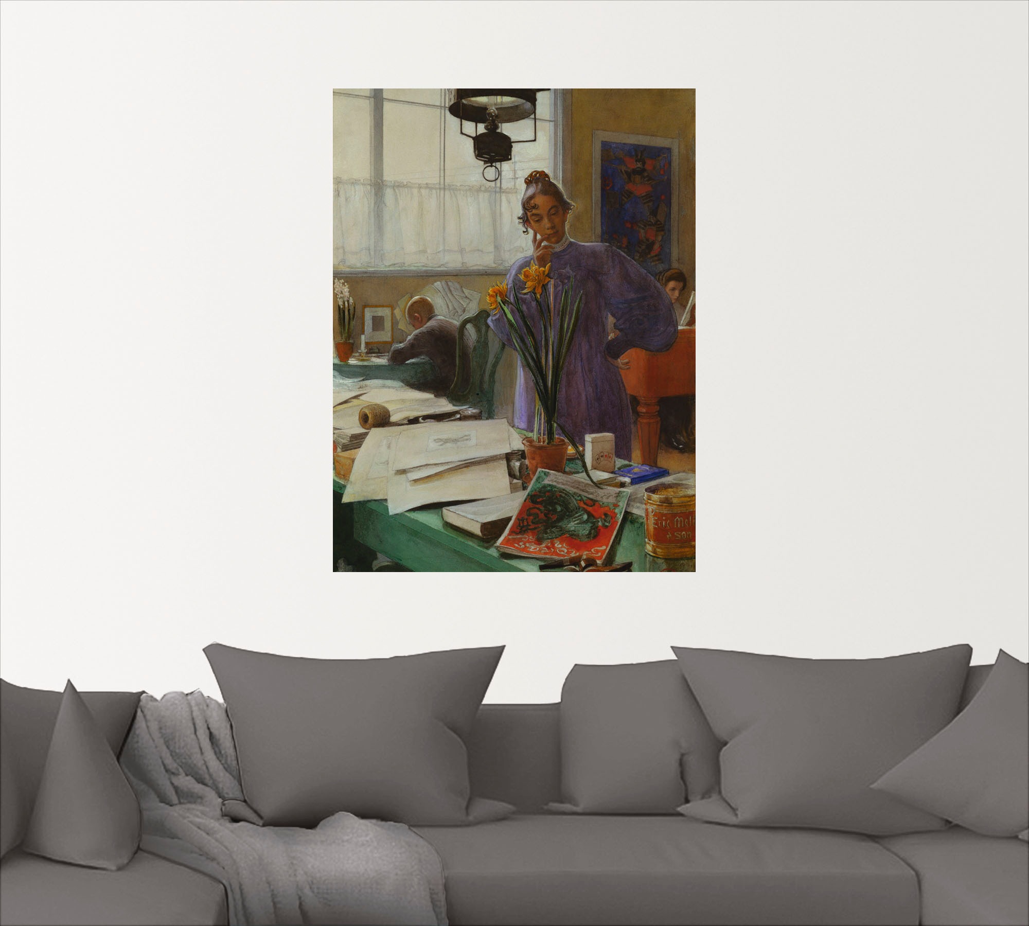 Artland Wandbild »Meine Ehefrau (Karin im Atelier). 1912«, Frau, (1 St.), als Leinwandbild, Wandaufkleber oder Poster in versch. Größen