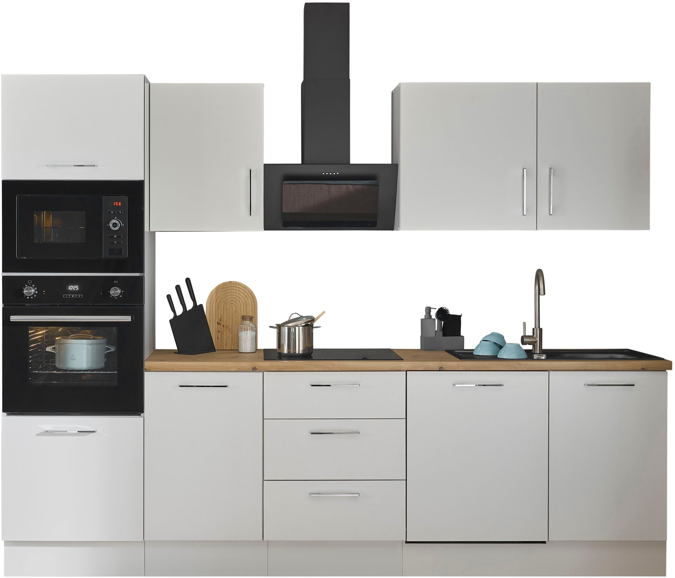 BASIC by Balculina Küchenzeile »Turin«, Breite 280 cm, wahlweise mit E-Gerä günstig online kaufen