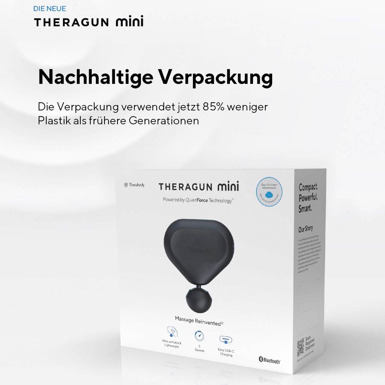 Therabody Massagepistole »Theragun Mini 2.0«, (portabel, Licht & App-Steuerung), Schmerzlinderung, Erholung, Stressreduktion