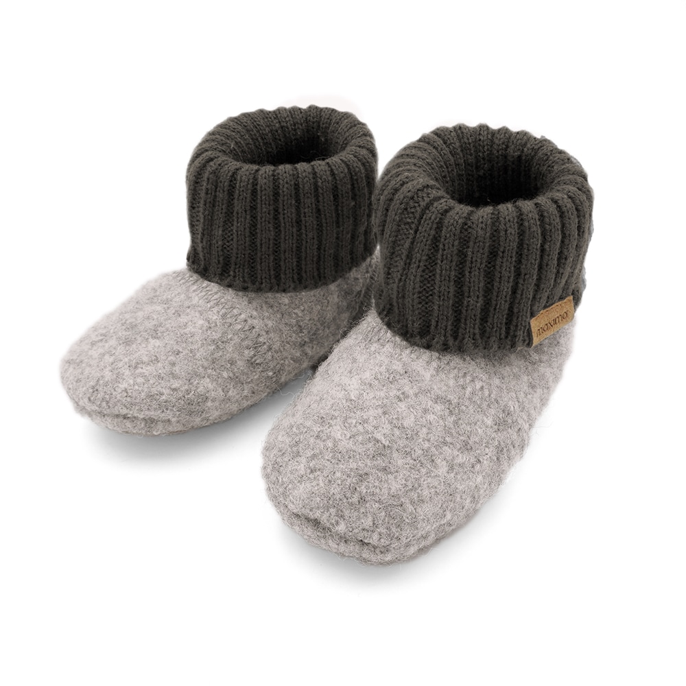 MAXIMO Lauflernschuh  1 Paar, 2 tlg.  Wolle, Anti-Rutsch-Sohle, Strickbündchen