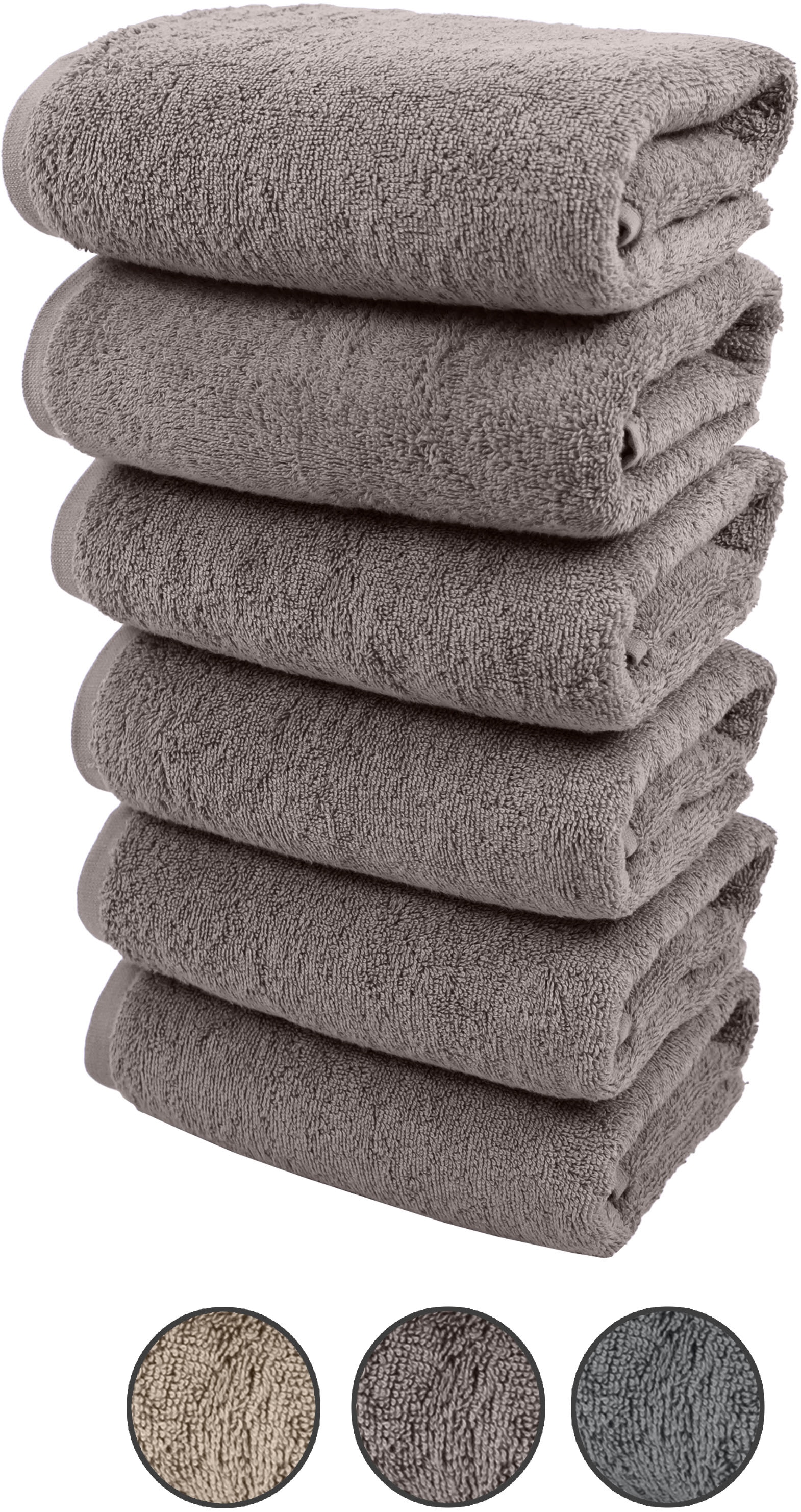 my home Handtücher »Handtuch Merida, 6 Handtücher (50x100cm)«, (Set, 6 St., günstig online kaufen